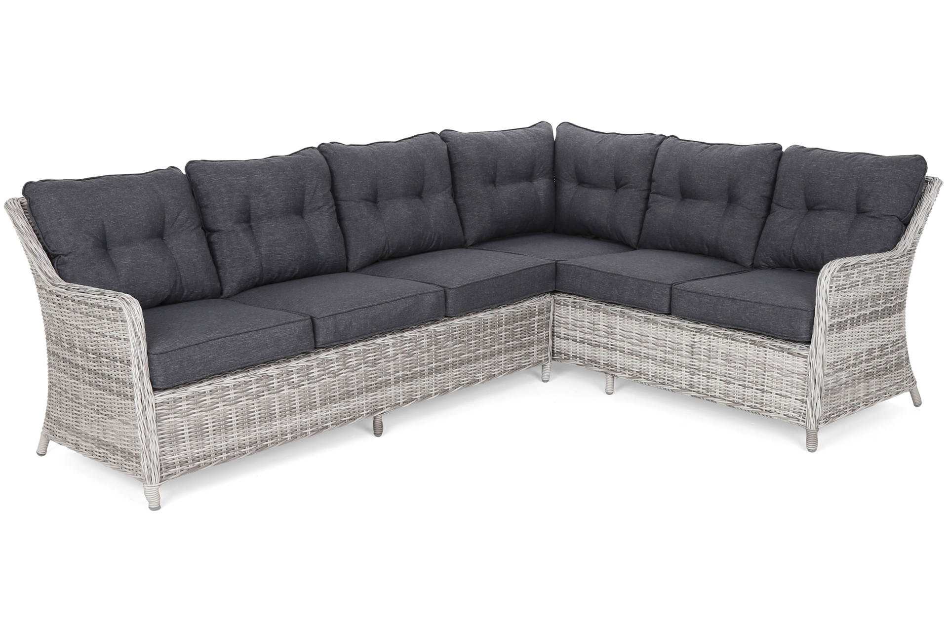 Narożny zestaw mebli ogrodowych prawy California Light Grey / Grey Melange