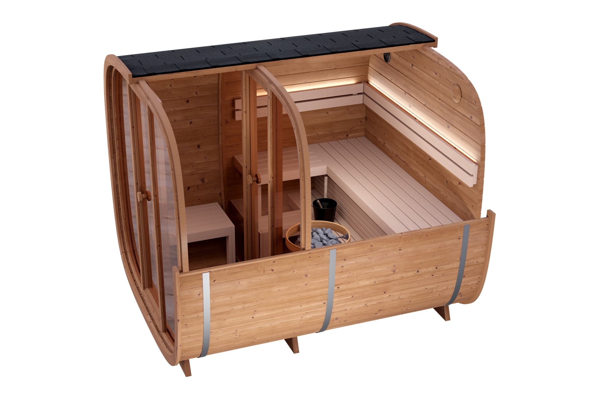 Sauna fińska zewnętrzna Leil® Saunas Dice Dual 4-osobowa