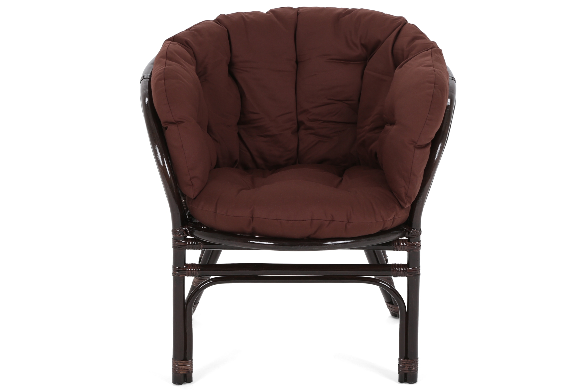 Komplet z rattanu: sofa, 2 fotele, stolik ze szklanym blatem Meble ogrodowe rattanowe Bahama Brown / Brown 3+1