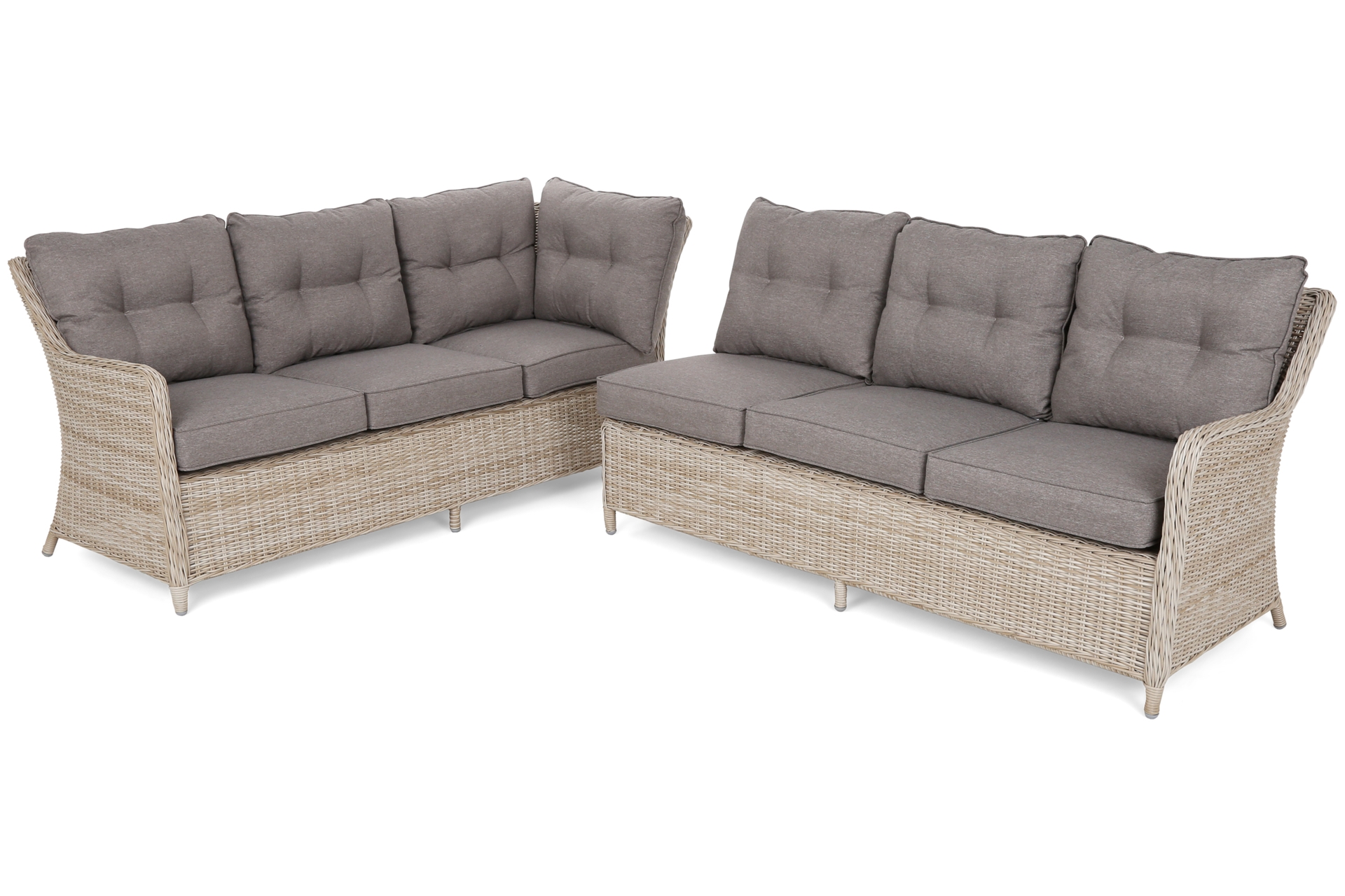 Narożny zestaw mebli ogrodowych lewy California Beige / Beige Melange