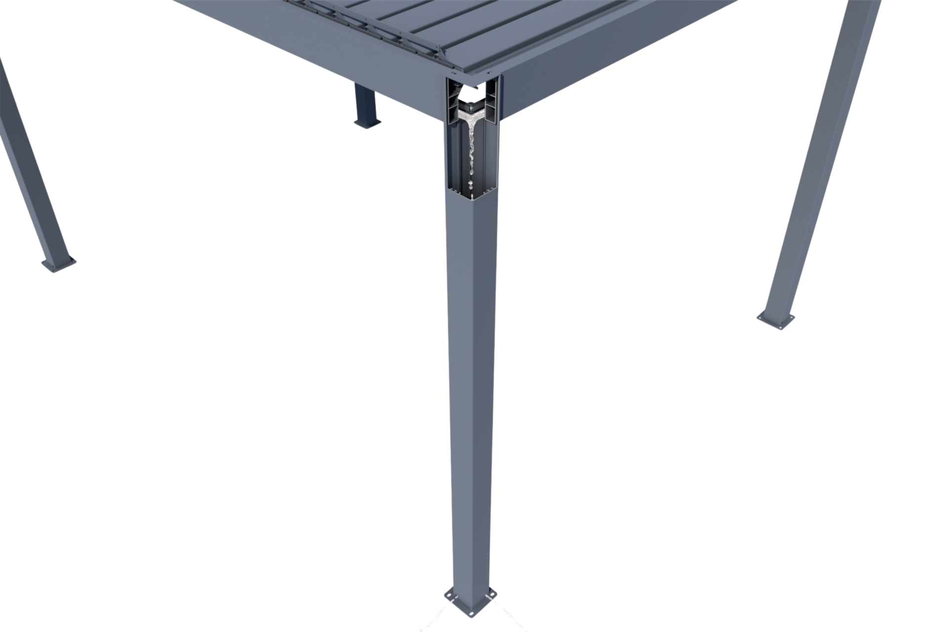 Pergola ogrodowa elektryczna Schatler Nova Lux Alu 8x4 m z oświetleniem LED