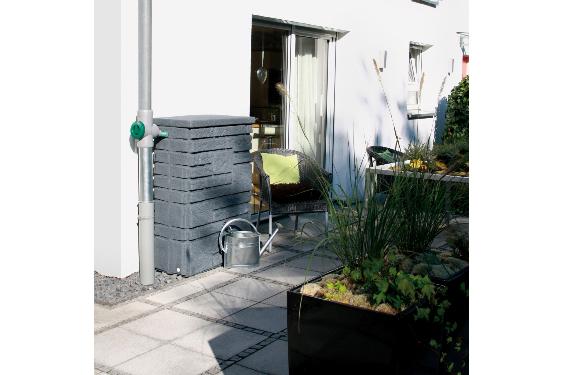 Zbiornik na deszczówkę MPI Maurano 300 l czarny granit