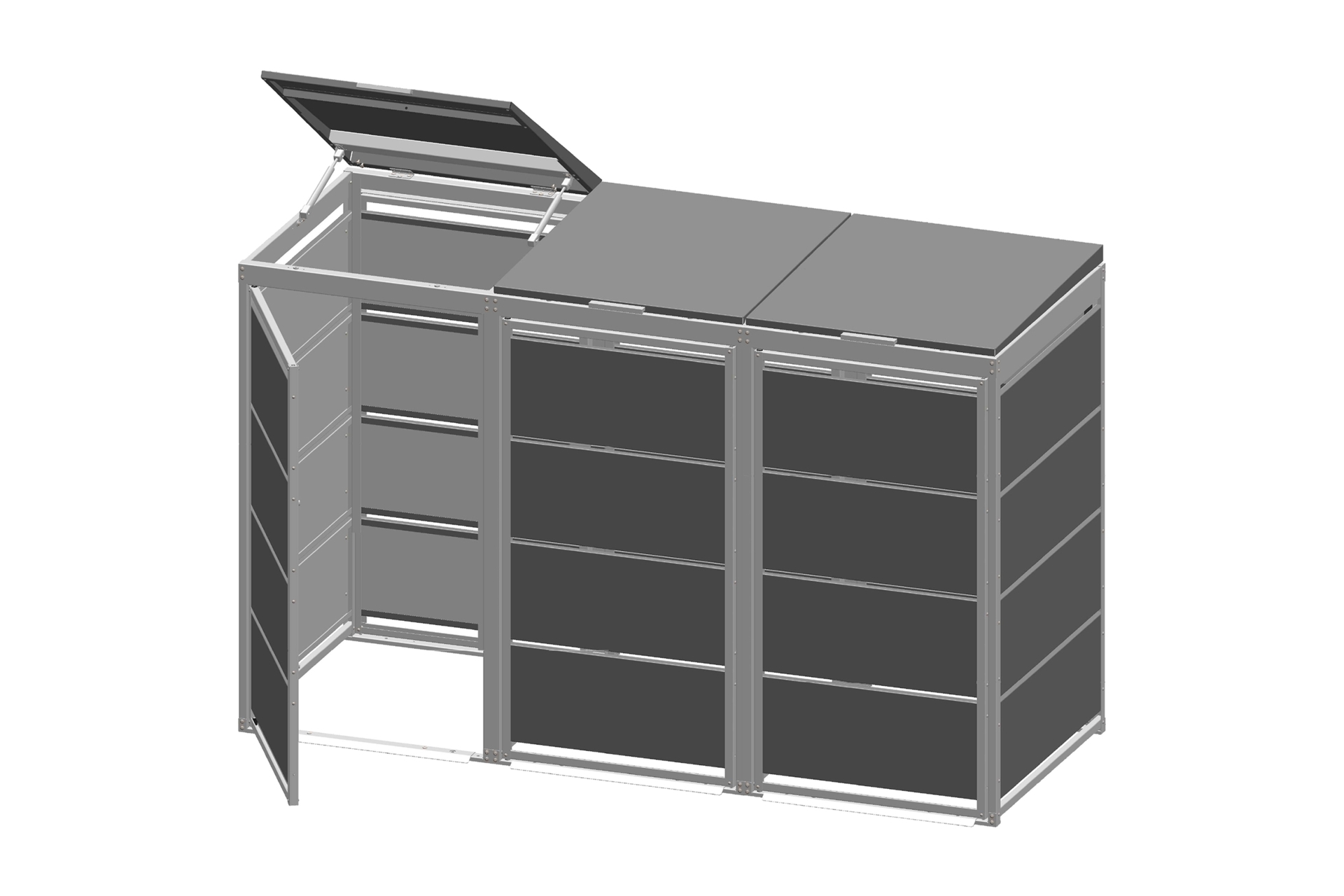 Zabudowa kosza śmietnikowego TOP BOX Premium 3 x 120 l