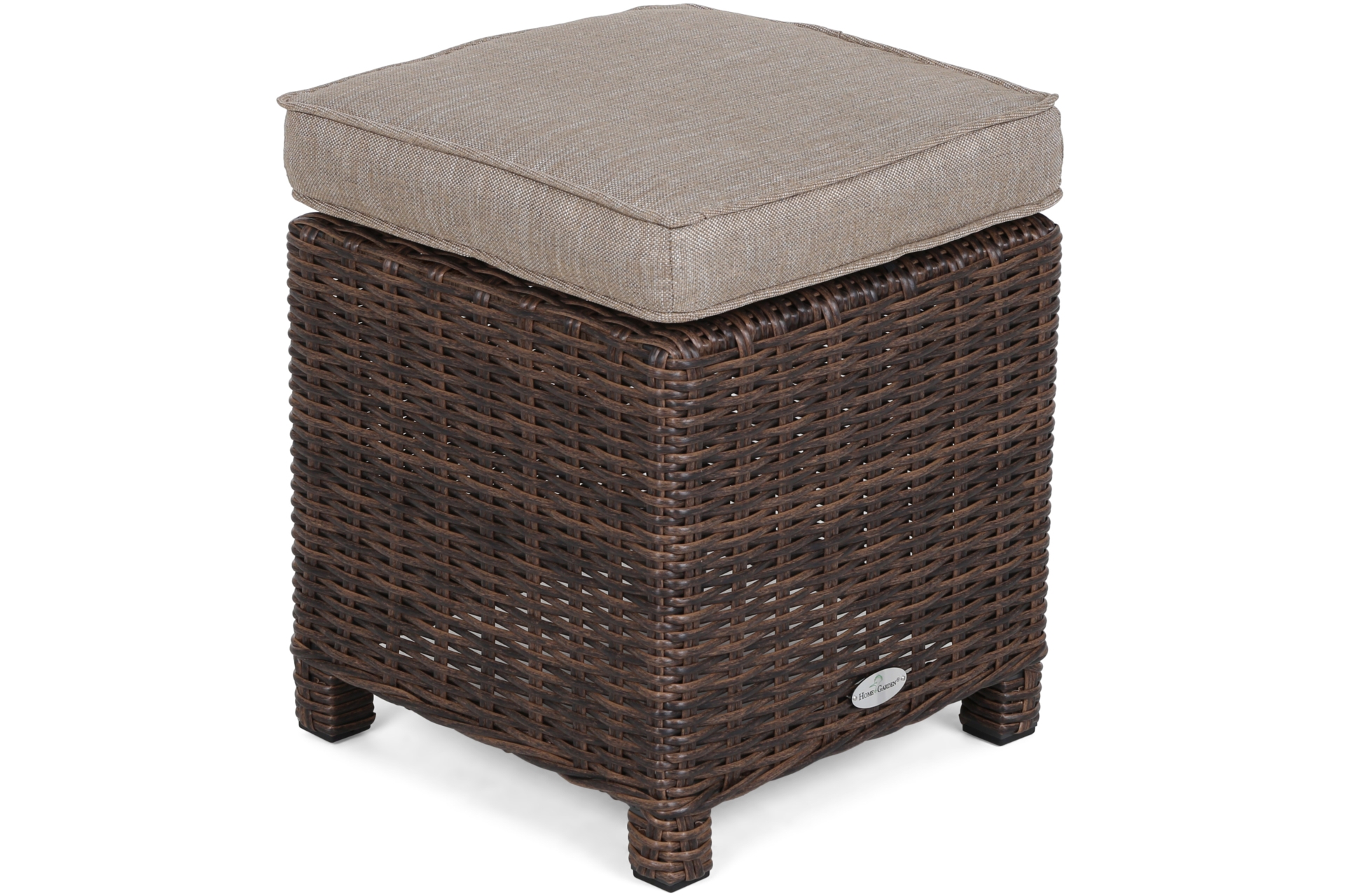 Puf ogrodowy technorattanowy California Brown Mat / Brown Melange