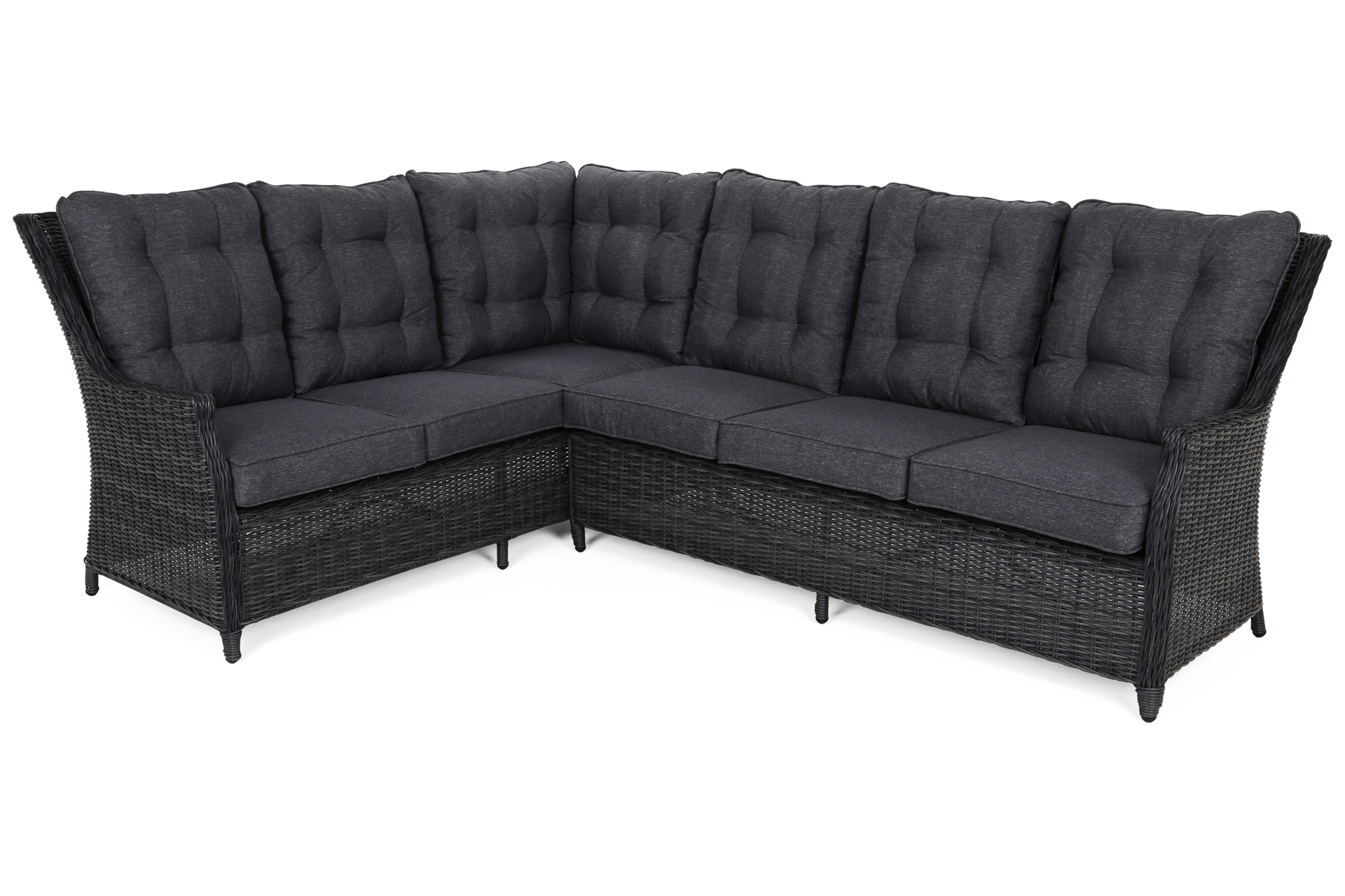 Narożnik technorattanowy lewy Alicante Grey / Grey Melange