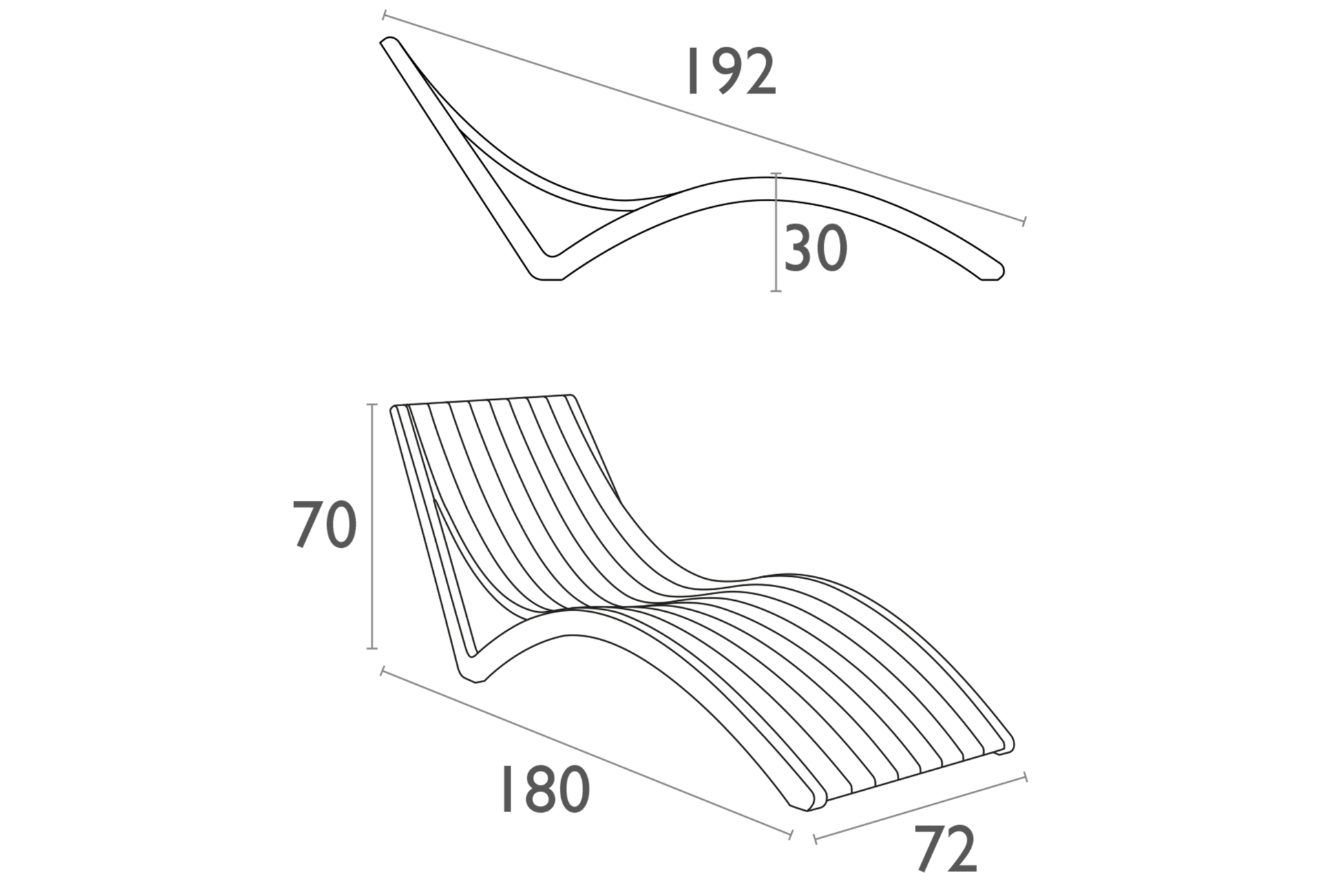 Leżak ogrodowy Siesta Slim White