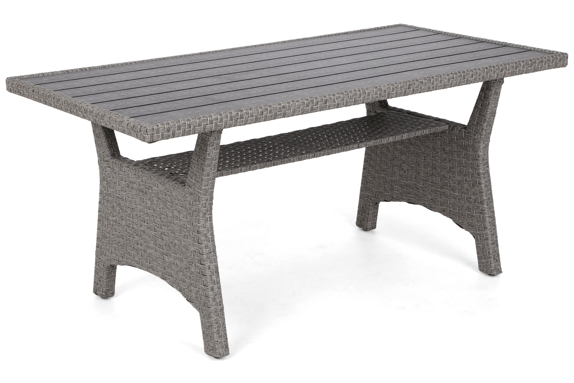 Narożne meble ogrodowe technorattanowe Lagos Muddy Grey / Black Melange