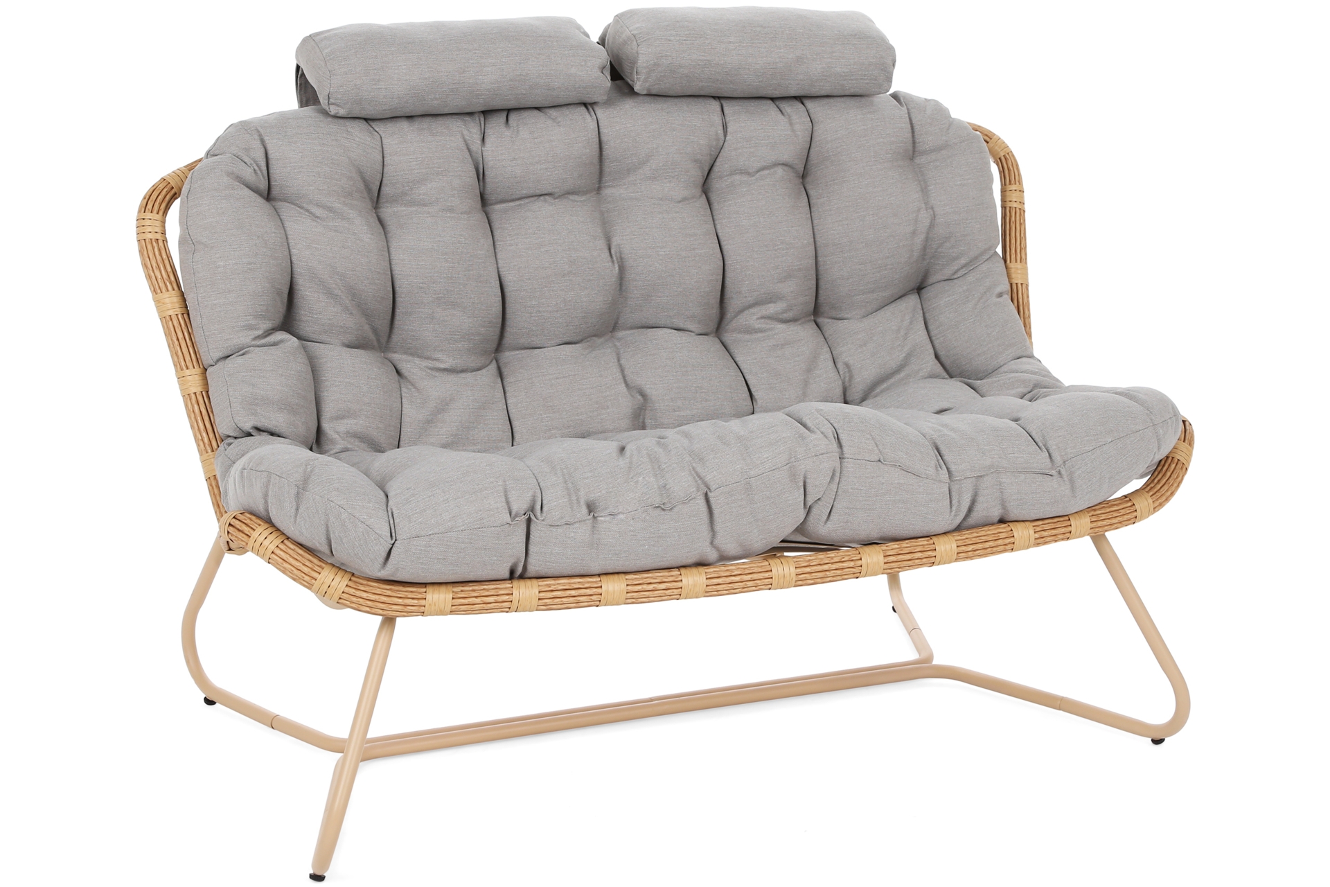 Meble ogrodowe technorattanowe Palermo Round Beige / Light Grey