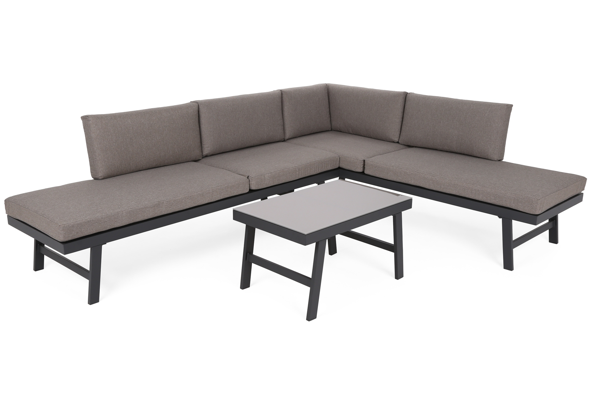 Narożnik ogrodowy aluminiowy Porto Grey / Taupe