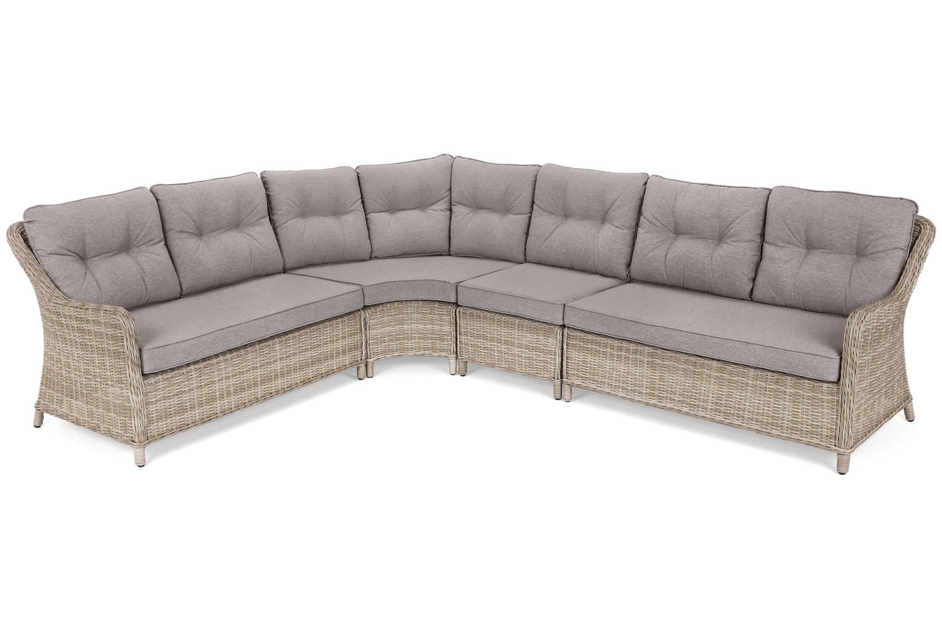 Narożne meble ogrodowe technorattanowe Windsor Beige / Beige Melange