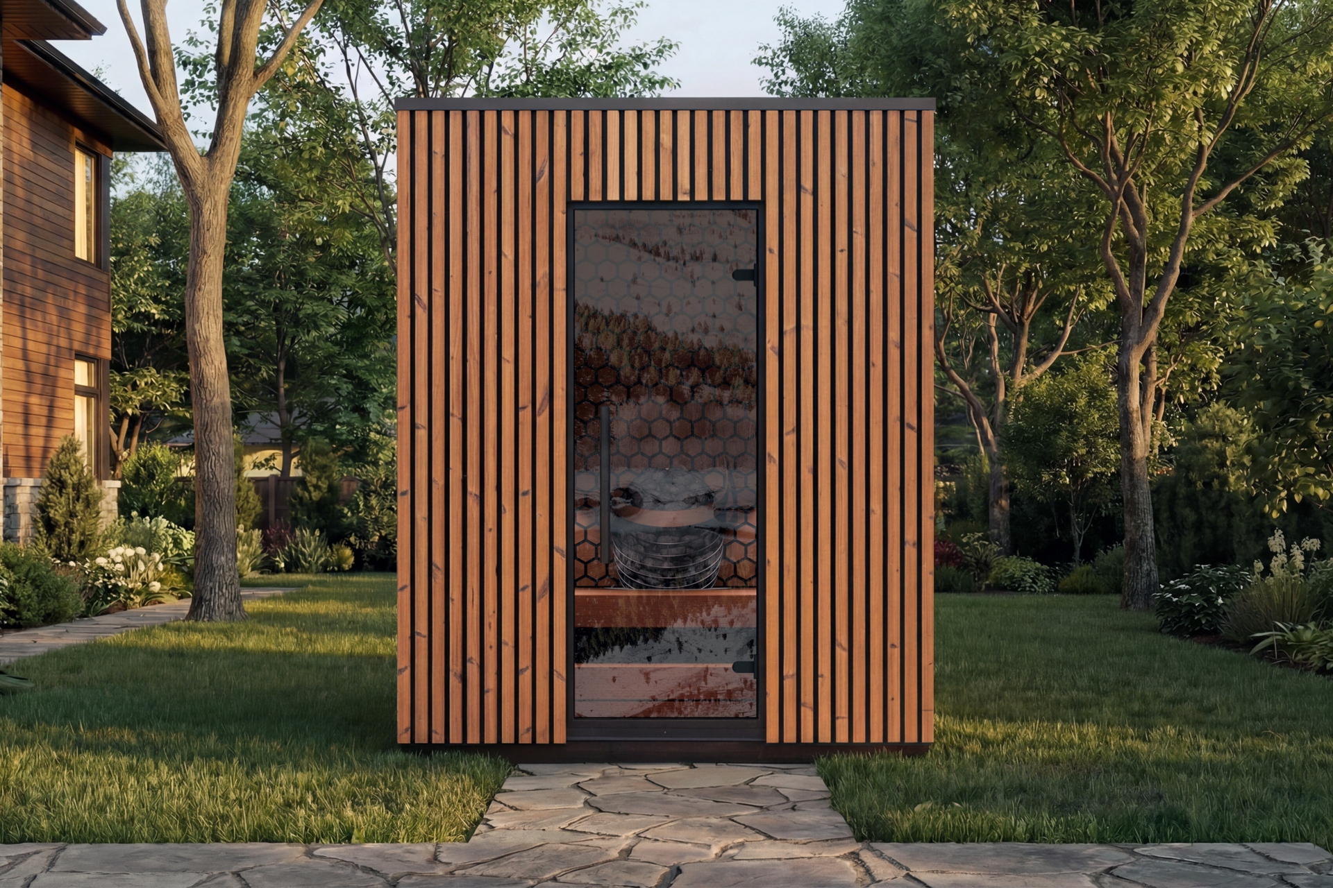 Sauna fińska zewnętrzna Leil® Saunas Viva 180 4-osobowa