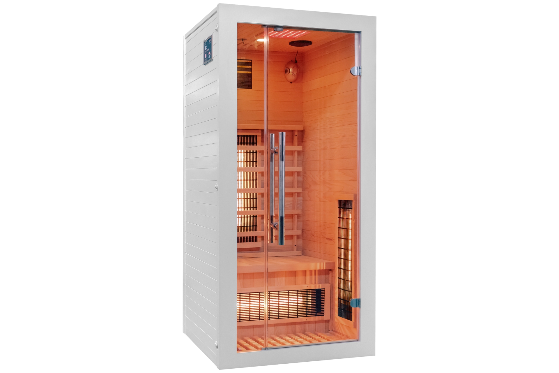 Sauna infrared EA1R White - biała - jednoosobowa Sauna infrared EA1R White z koloroterapią