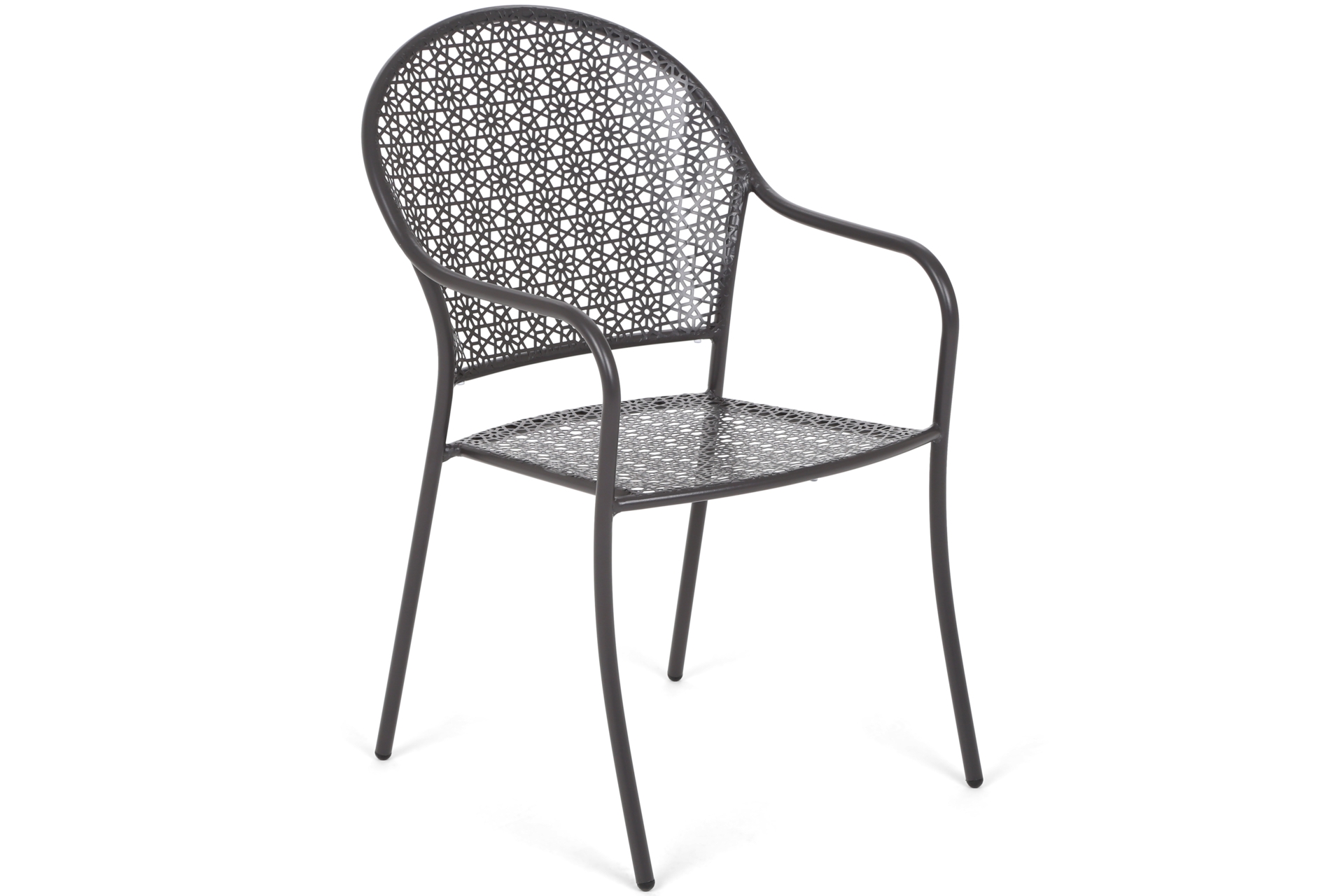 Krzesło ogrodowe metalowe Maja Round Grey