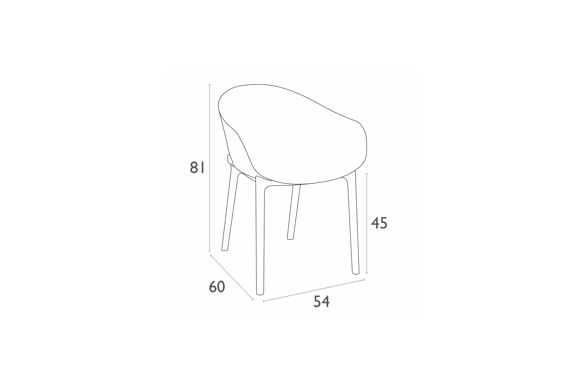 Krzesło Siesta Sky czarne na taras i balkon Krzesło Siesta Sky Black