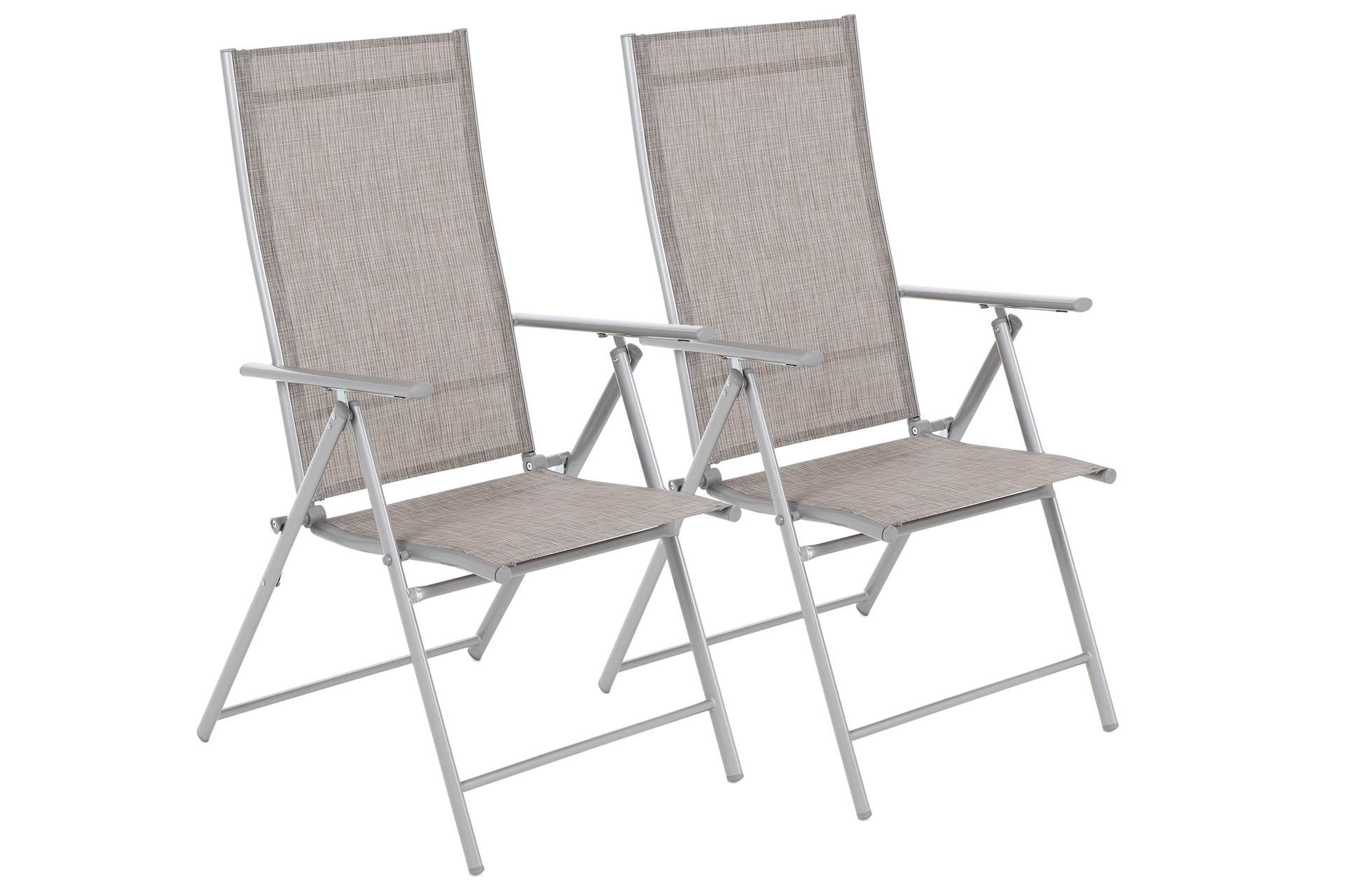 Zestaw krzeseł ogrodowych metalowych Casablanca Silver / Taupe Melange