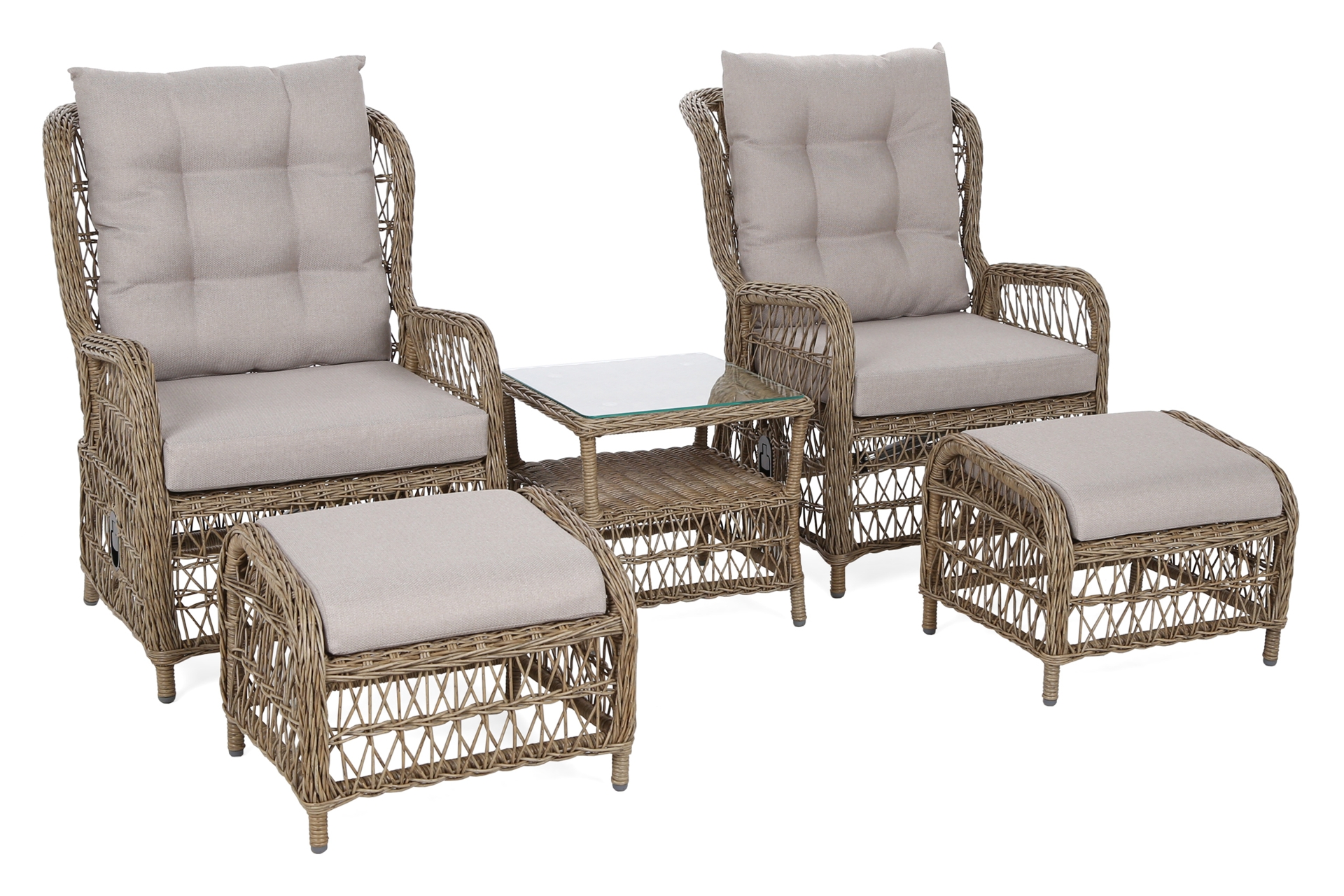 Meble ogrodowe technorattanowe Corfu Natural / Beige