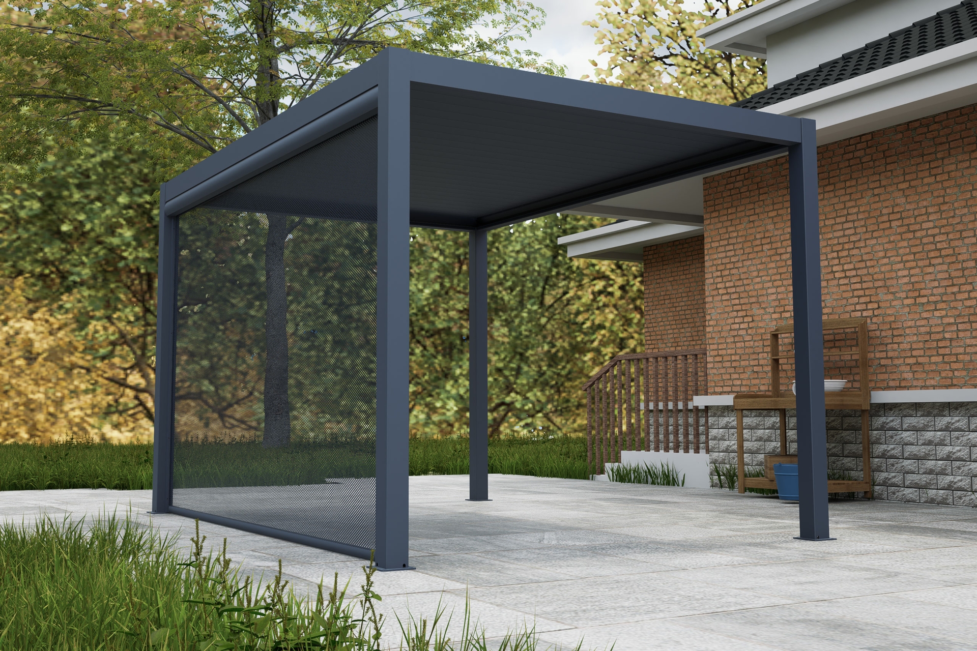 Roleta elektryczna do pergoli ogrodowej Schatler Nova Lux Alu 4 m