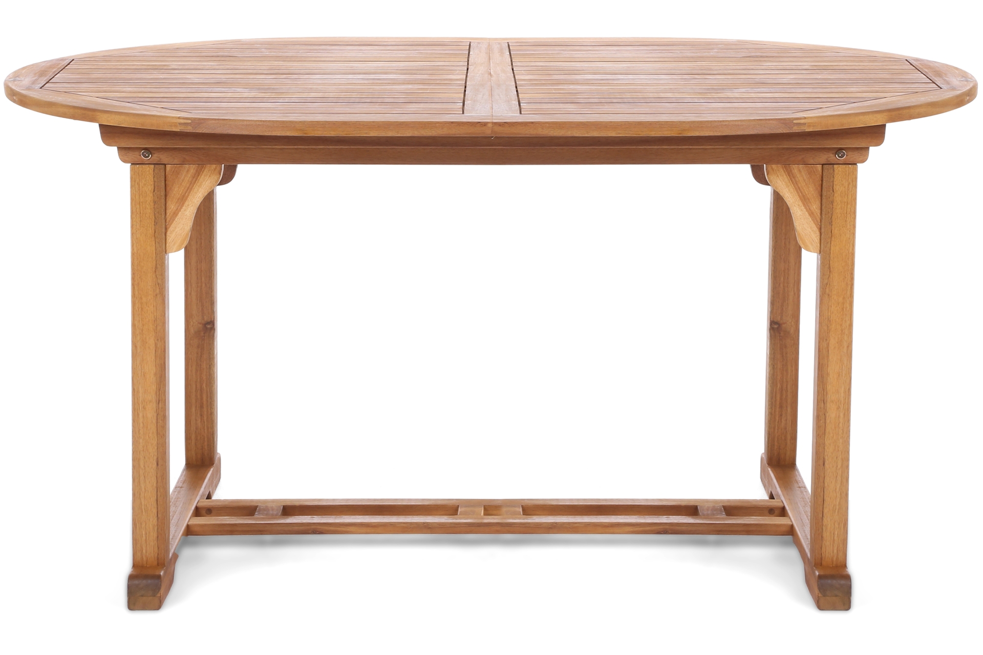 Meble ogrodowe drewniane Akacja Oval Cross 150+50 cm 6+1