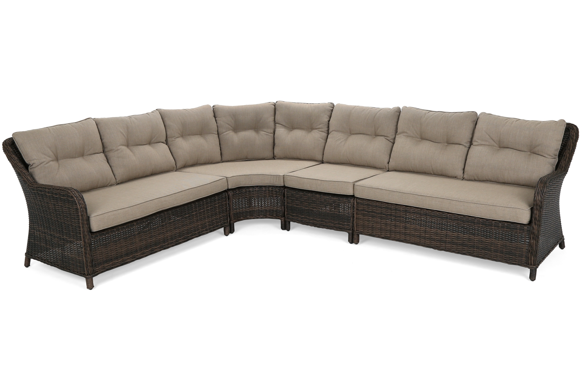 Narożne meble ogrodowe technorattanowe Windsor Brown Mat / Brown Melange