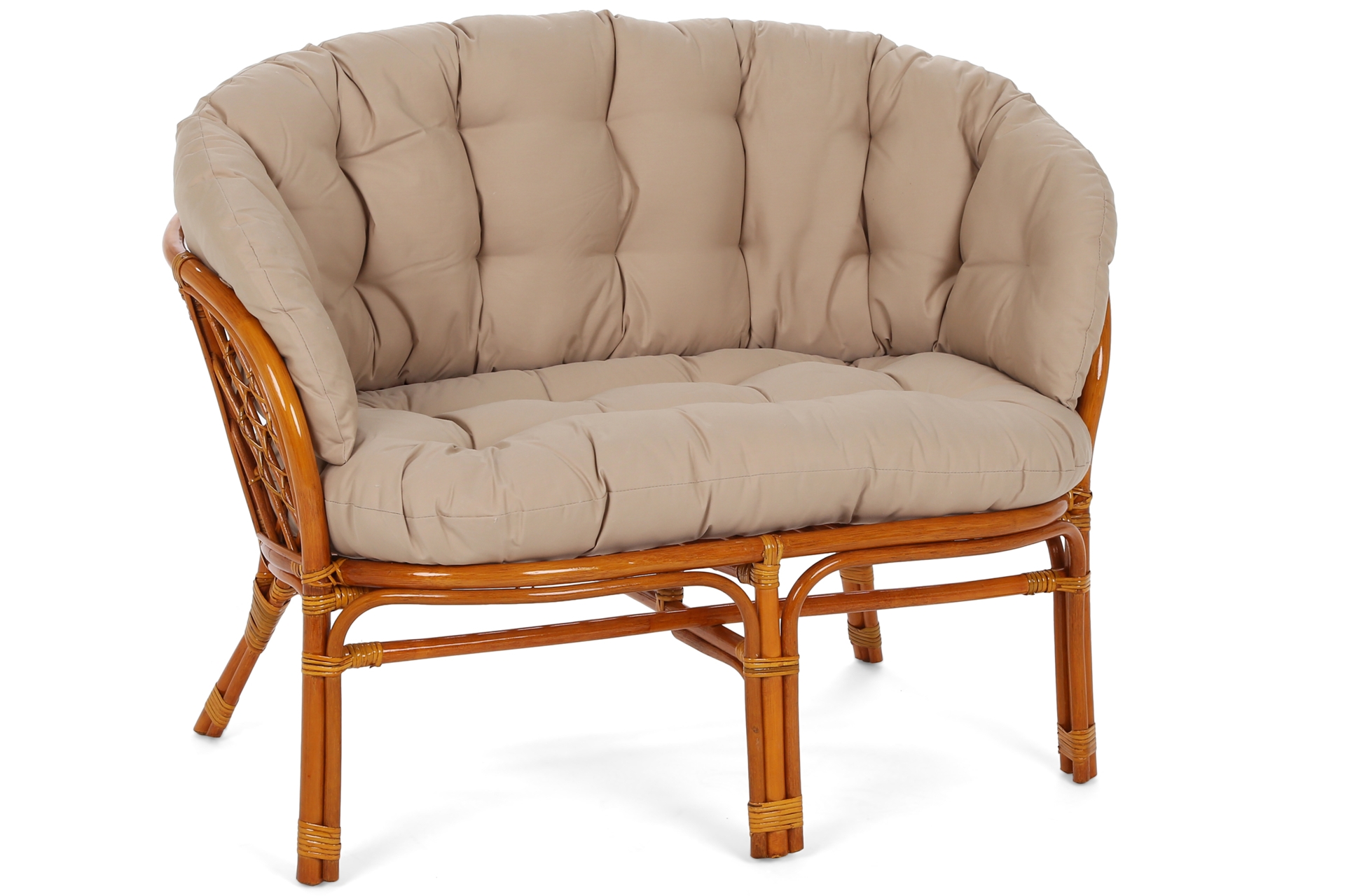 Meble ogrodowe rattanowe Bahama Orange / Latte 3+1 - dla 4 osób - naturalny materiał Meble ogrodowe rattanowe Bahama Orange / Latte 3+1