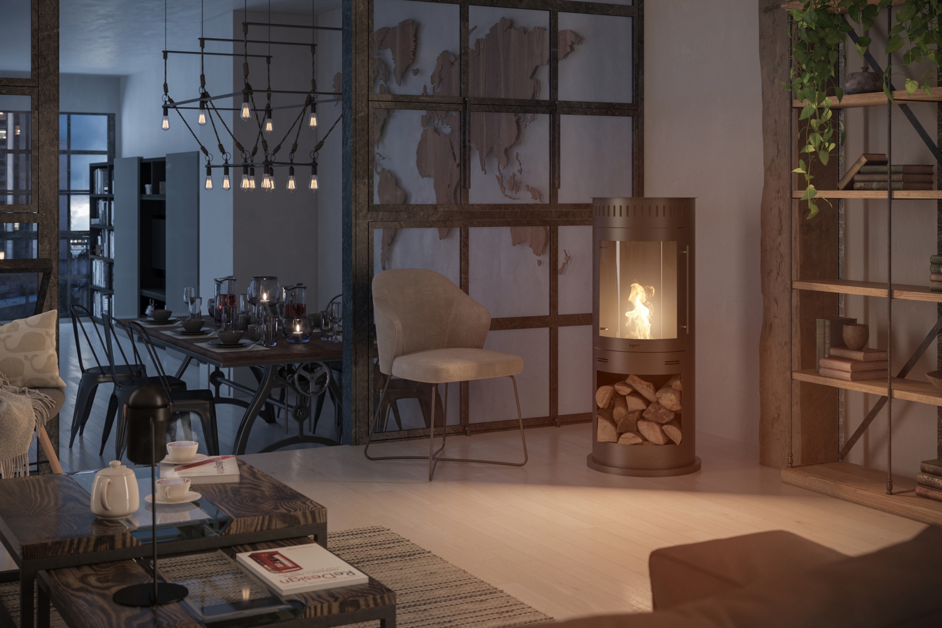 Biokominek na taras Infire Incoza 4 czarny Biokominek Infire Incoza 4 czarny