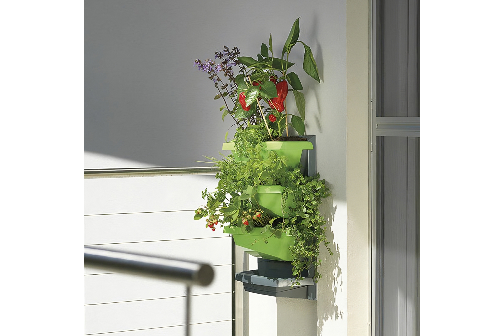 Doniczki wertykalne Juwel Vertical Garden tytanowy / szafranowy