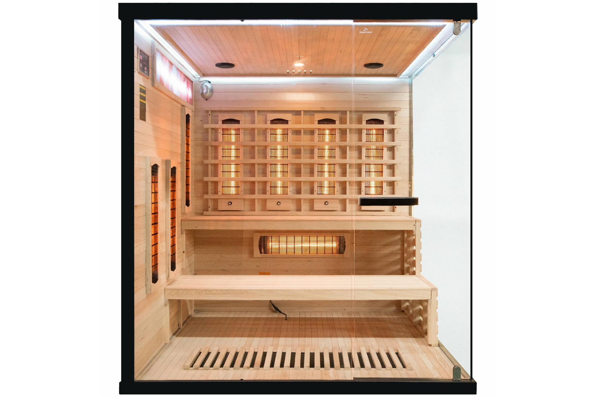 Sauna infrared narożna Nordum Pure 4-osobowa czarna