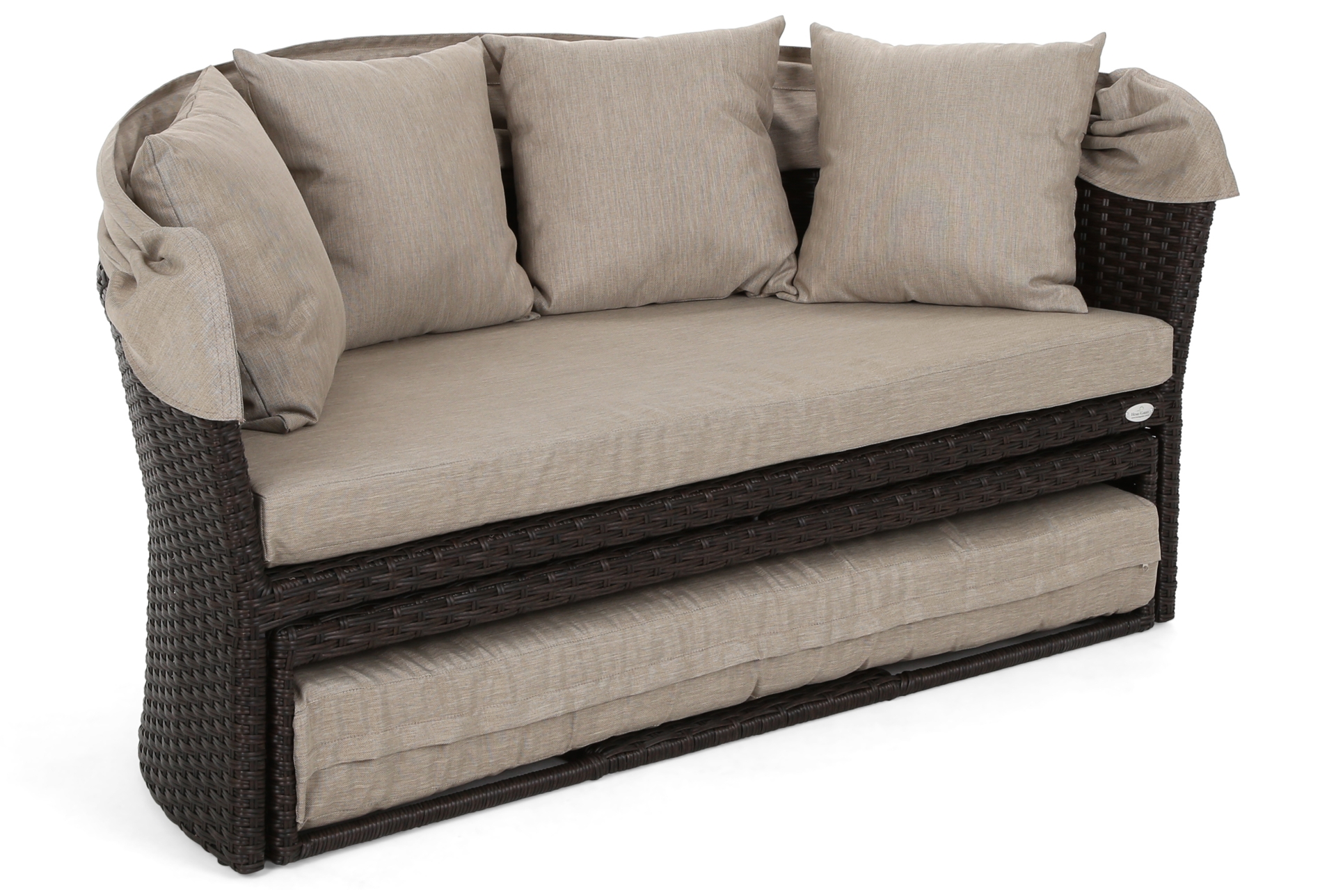 Sofa ogrodowa z baldachimem Sydney Brown Mat / Brown Melange