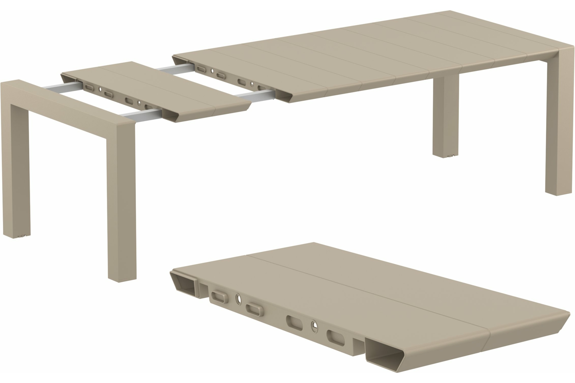 Stół Siesta Vegas 180+40 cm Taupe