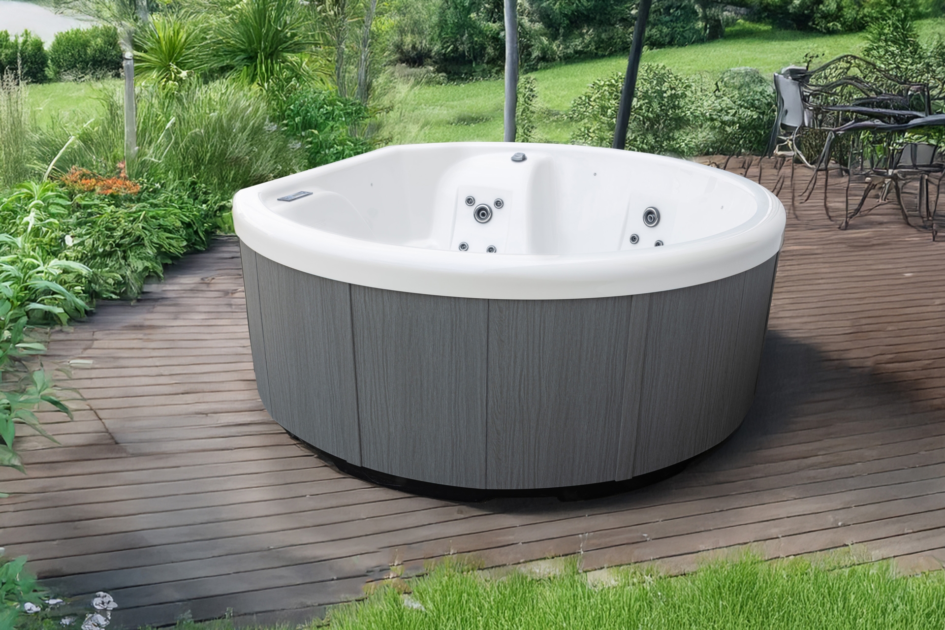 Wanna ogrodowa z hydromasażem Hanscraft Oka Plug & Play Wave 3