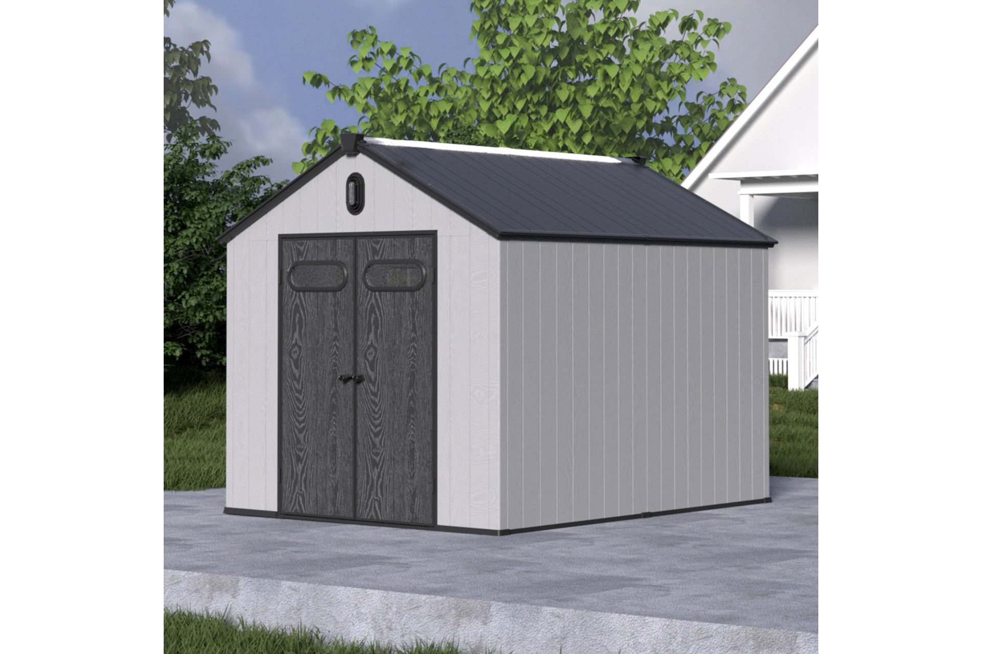 Domek narzędziowy Halmstad 239 x 302 cm Light Grey