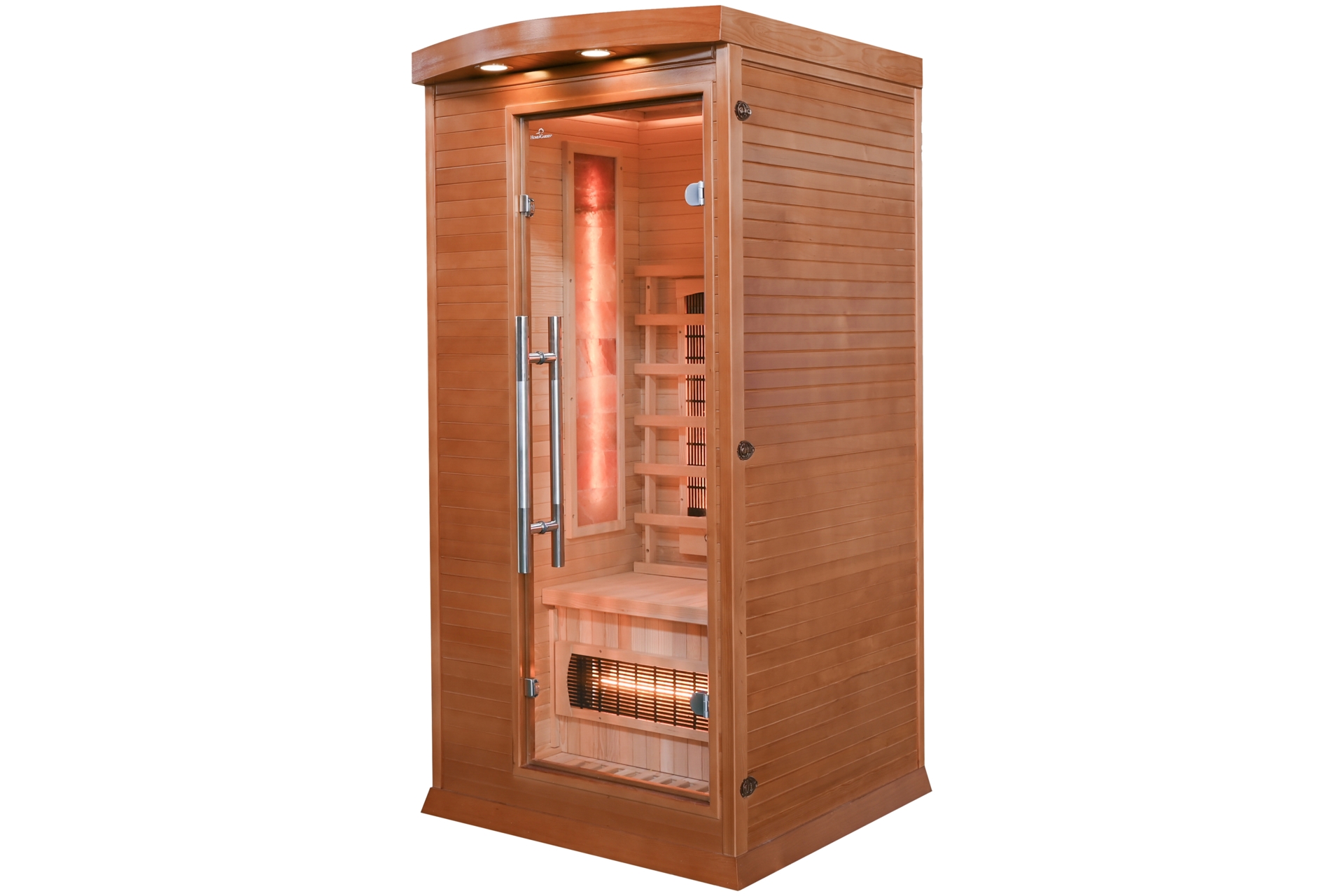Sauna infrared Nordum Classic 1-osobowa WiFi brązowa - domowa - z panelami solnymi Sauna infrared Nordum Classic 1-osobowa WiFi brązowa