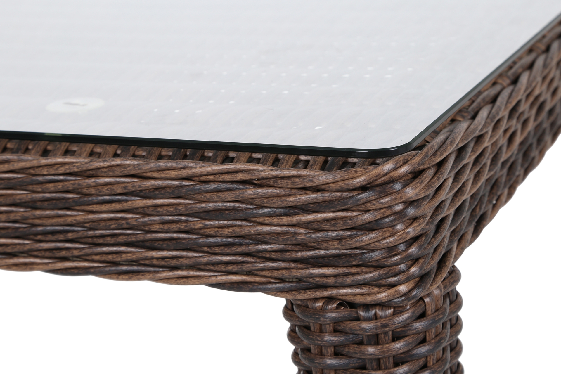 Meble jadalniane ogrodowe Bristol - dla 6 osób - kolor brązowy Meble ogrodowe technorattanowe Bristol 180 cm Brown Mat / Brown Melange 6+1