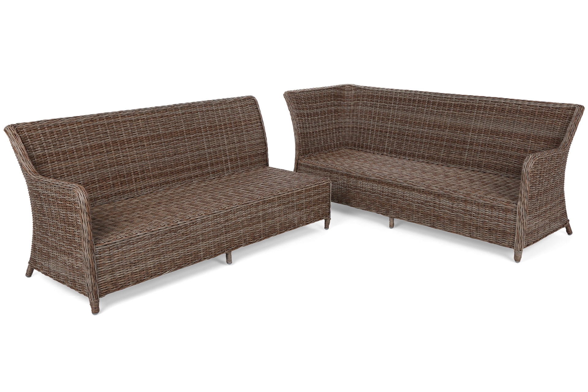 Narożny zestaw mebli ogrodowych prawy California Ginger / Brown Melange