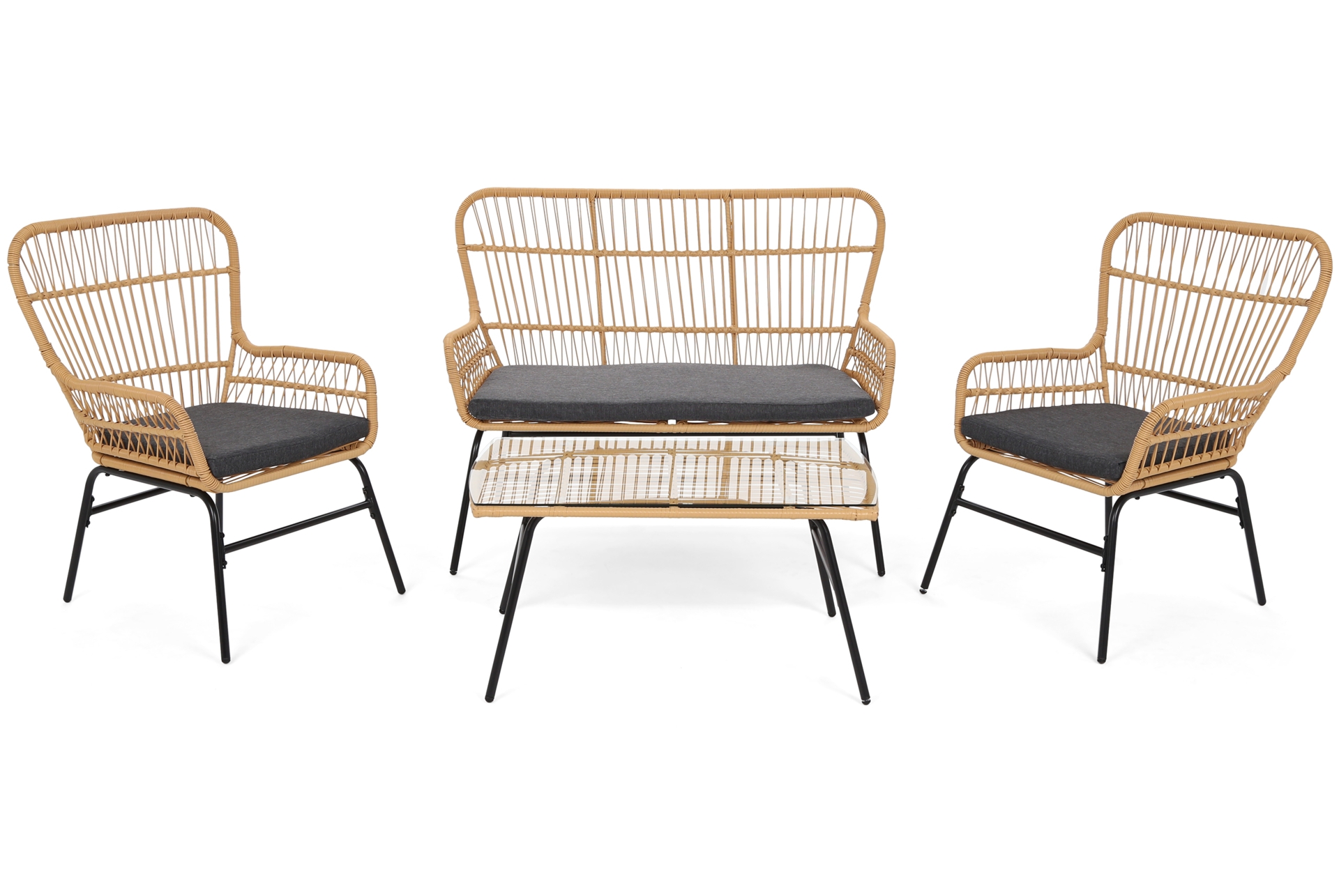 Meble ogrodowe technorattanowe Werona Beige / Grey