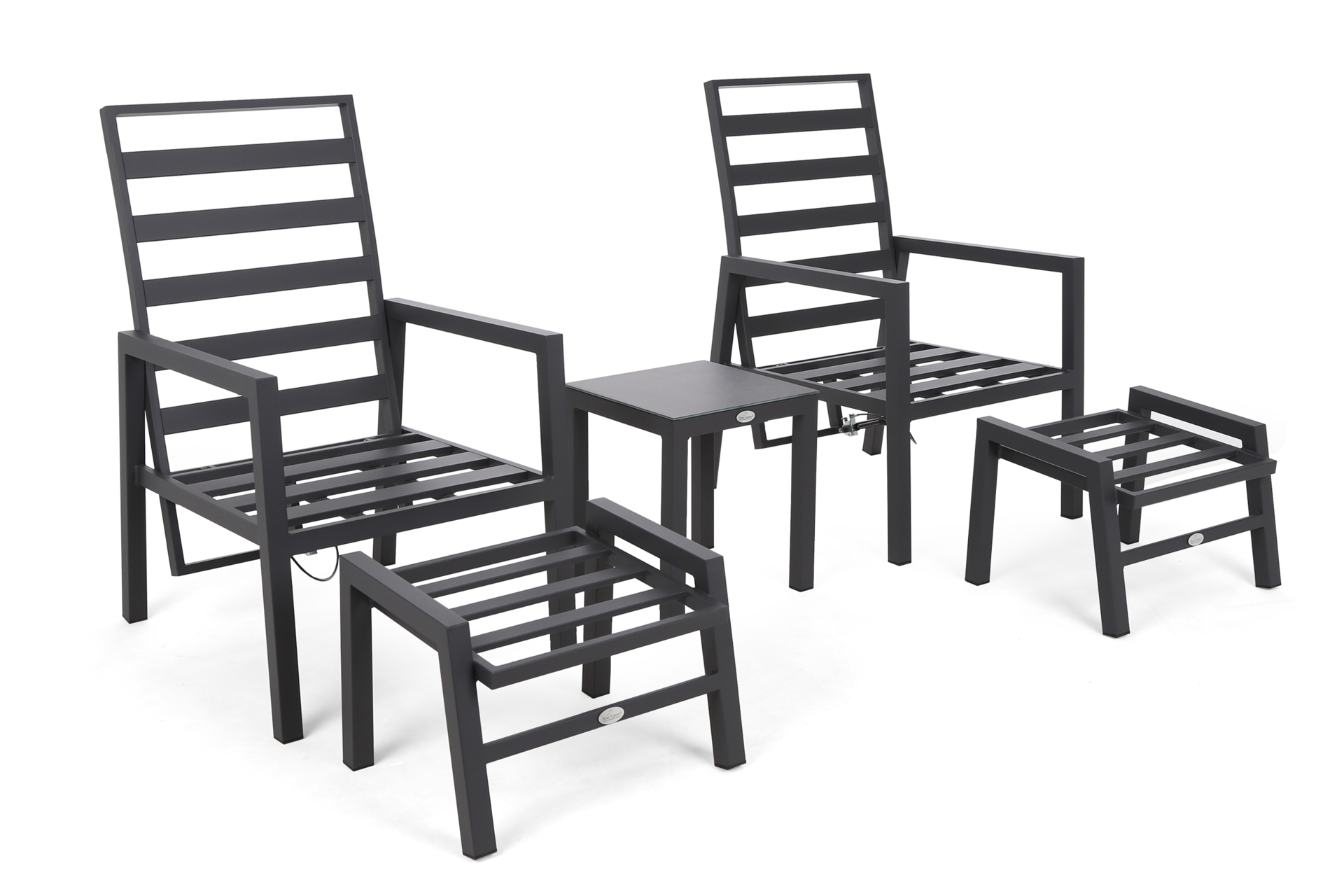 Meble ogrodowe aluminiowe Morton Dark Grey / Grey Melange