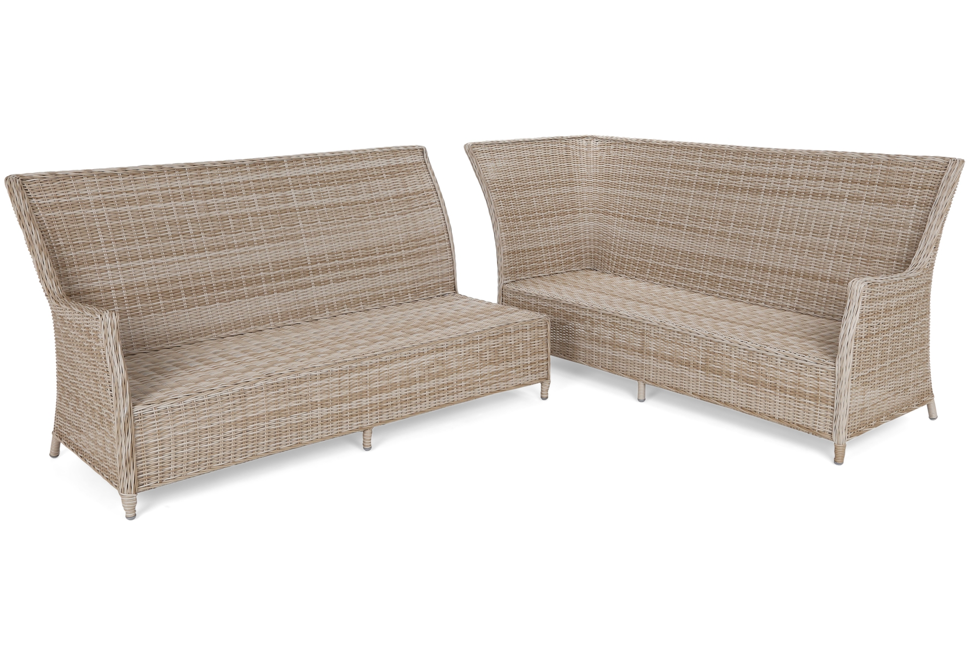 Narożny zestaw mebli ogrodowych prawy Alicante Beige / Beige Melange