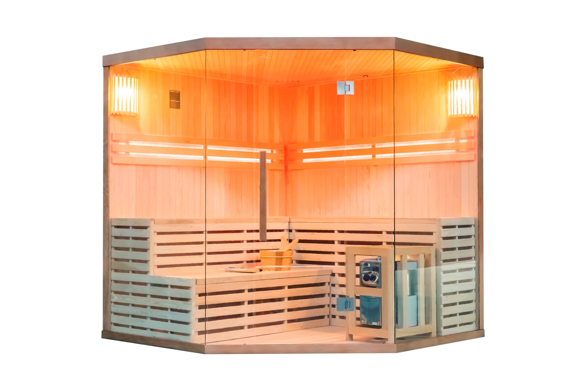 Sauna fińska narożna EA5 z piecem