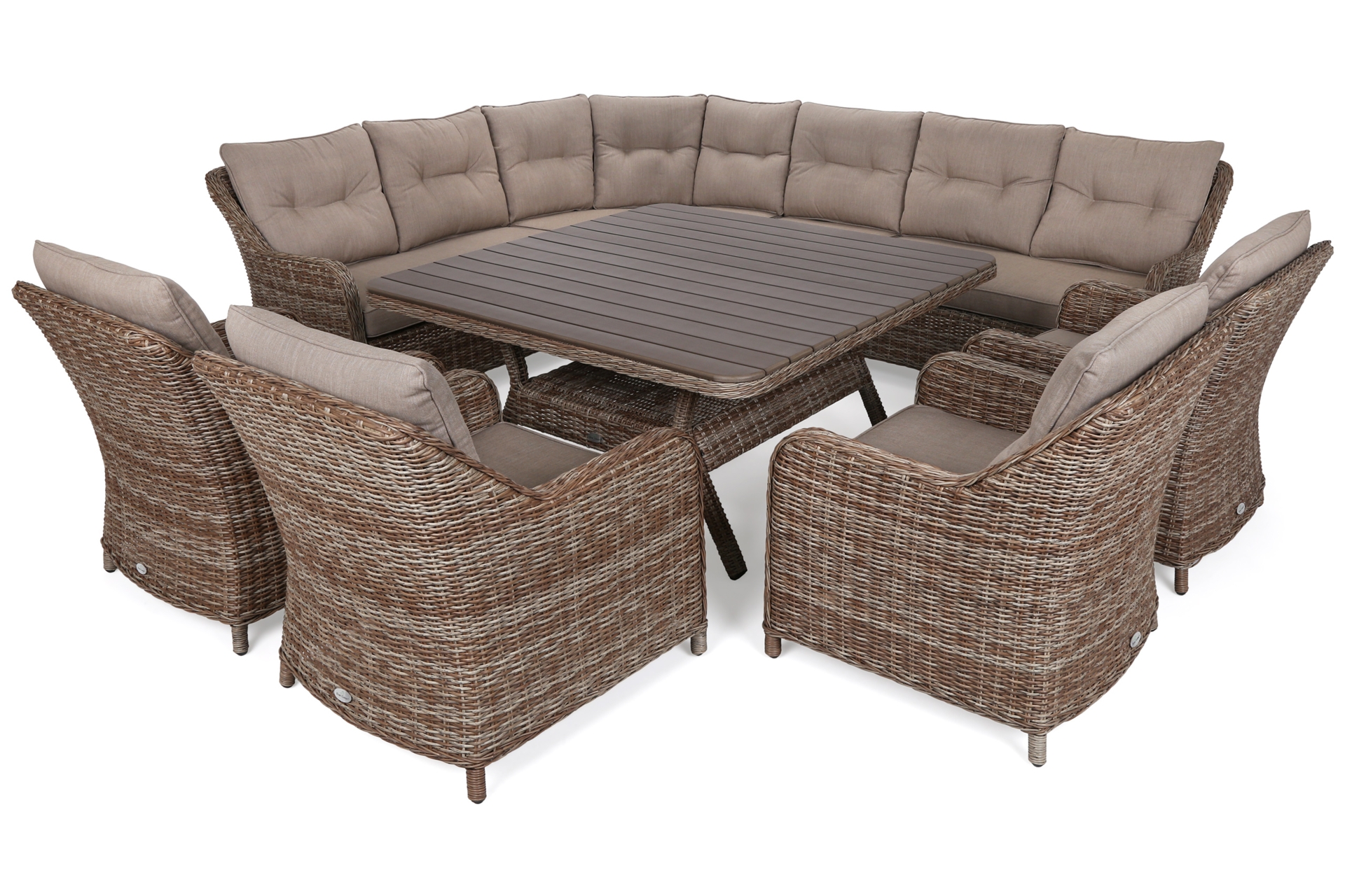 Narożne meble ogrodowe technorattanowe Windsor Ginger / Brown Melange