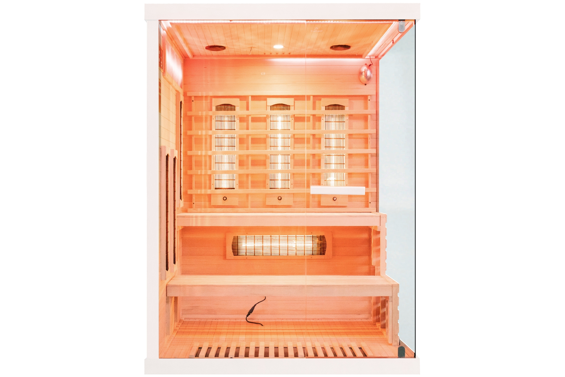 Sauna infrared narożna Nordum Pure 3-osobowa biała