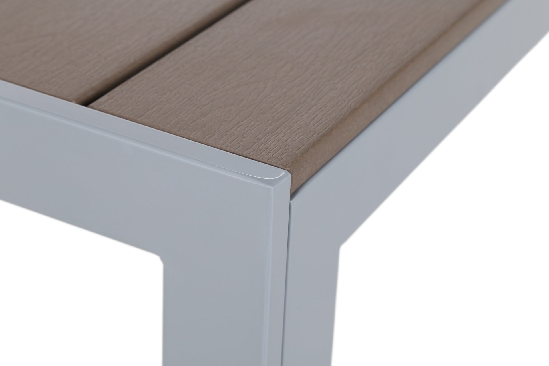 Meble ogrodowe aluminiowe Ibiza 150 cm Silver / Taupe 6+1