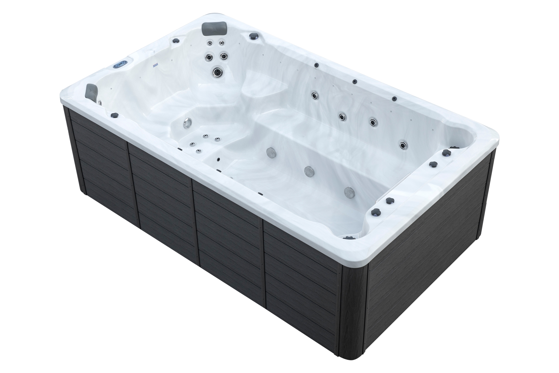 Basen ogrodowy z przeciwprądem i hydromasażem Aquess Flow 390 x 235 cm