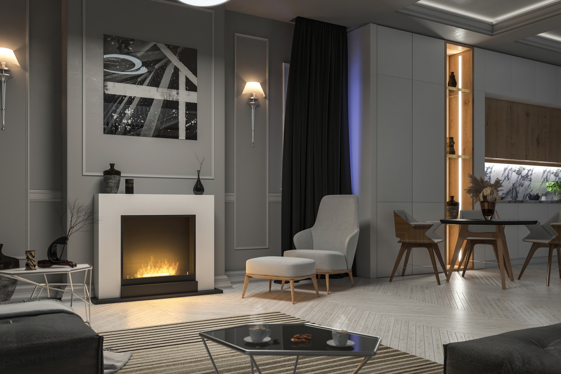 Biokominek Infire Inportal 2 biały