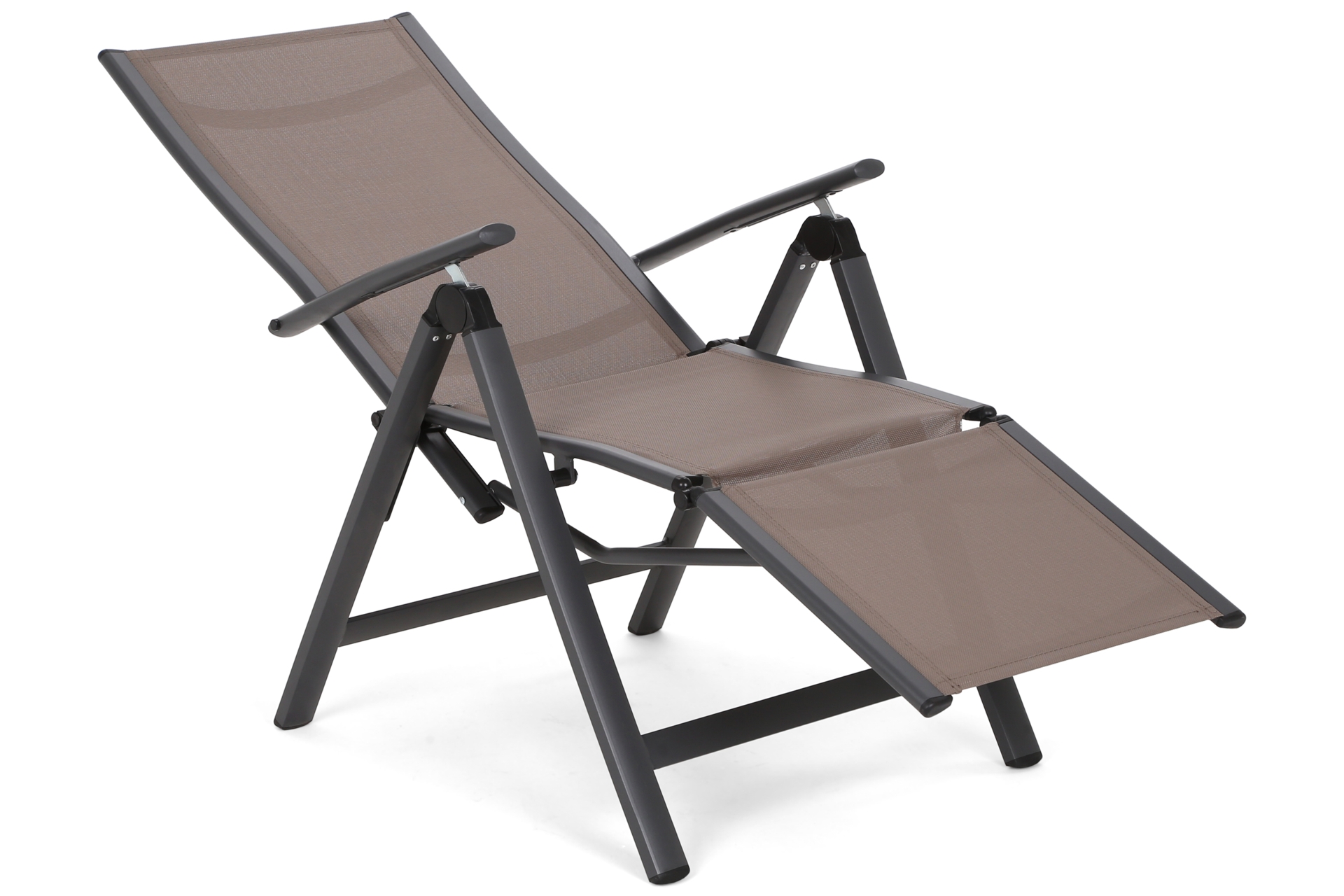 Zestaw krzeseł ogrodowych aluminiowych Ibiza Relax Grey / Taupe