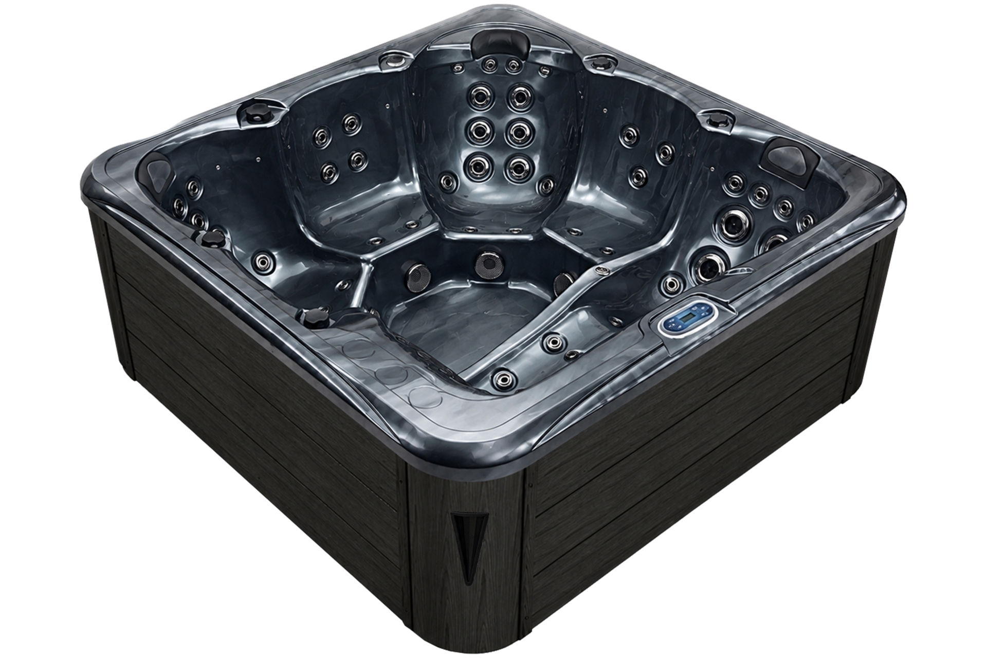 Wanna ogrodowa z hydromasażem Aquess Zenya 7102 6-osobowa Dark Stone / Grey