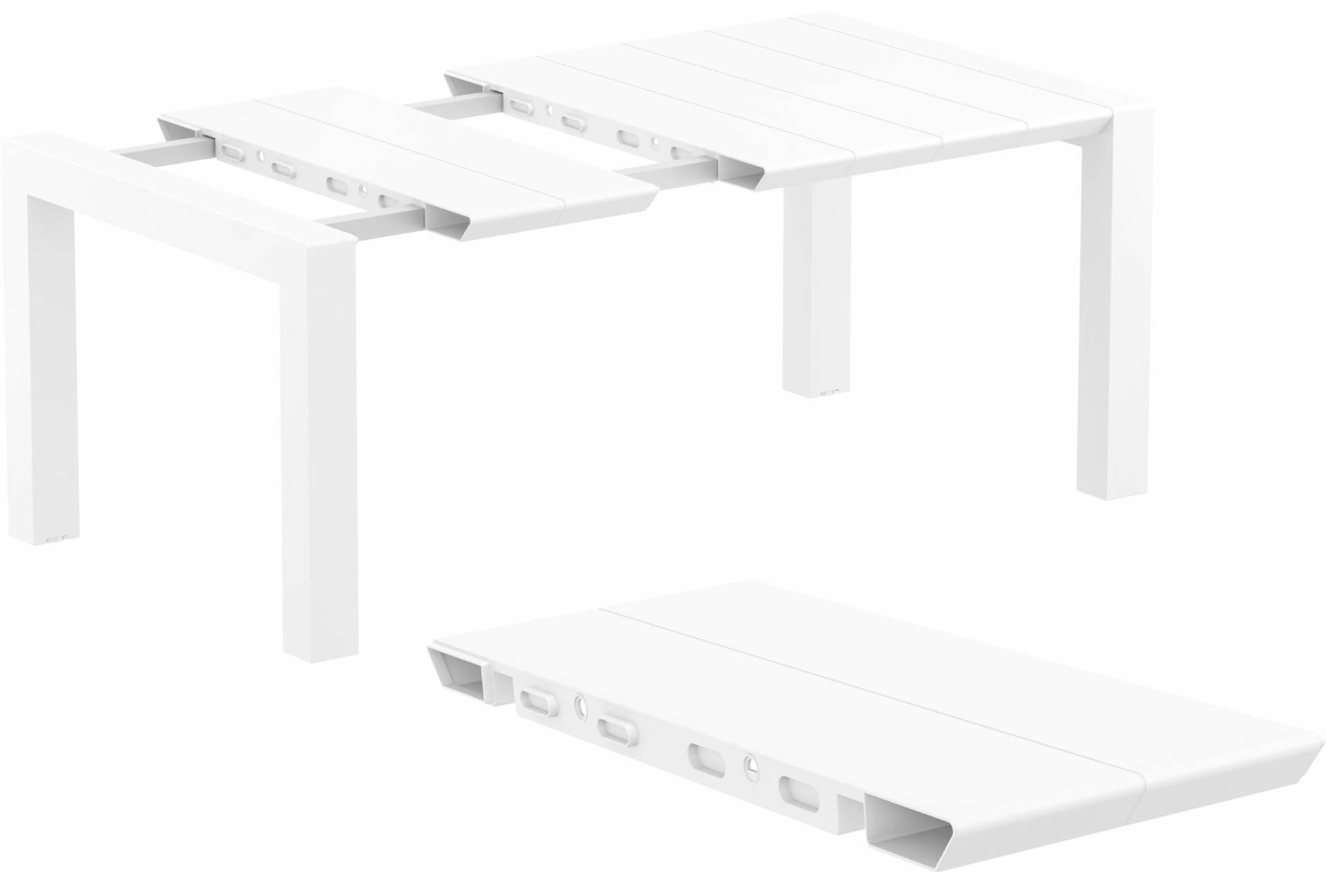 Stół Siesta Vegas 100+40 cm White