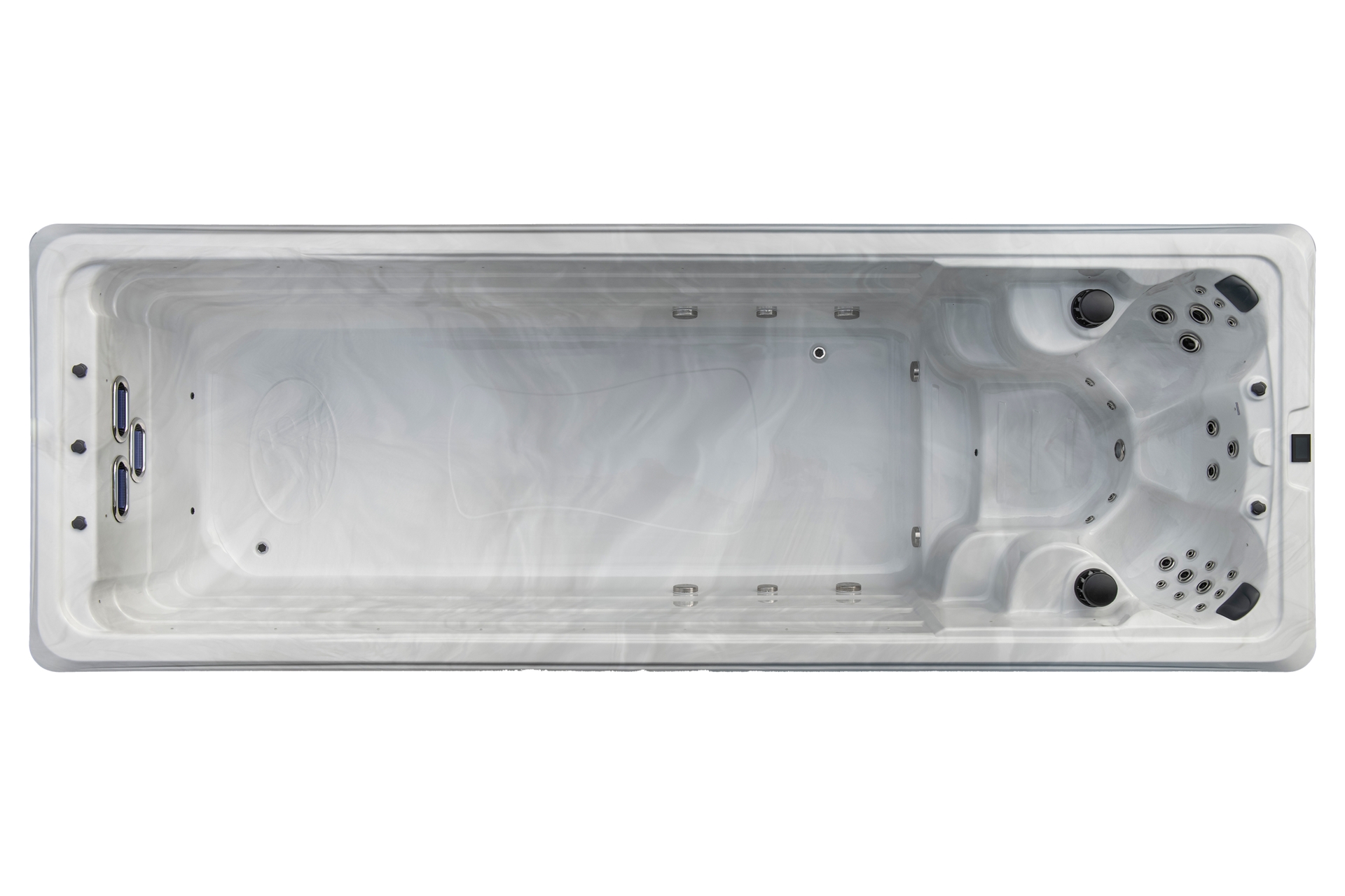 Basen ogrodowy z przeciwprądem i hydromasażem Aquess Horizon 680 x 235 cm