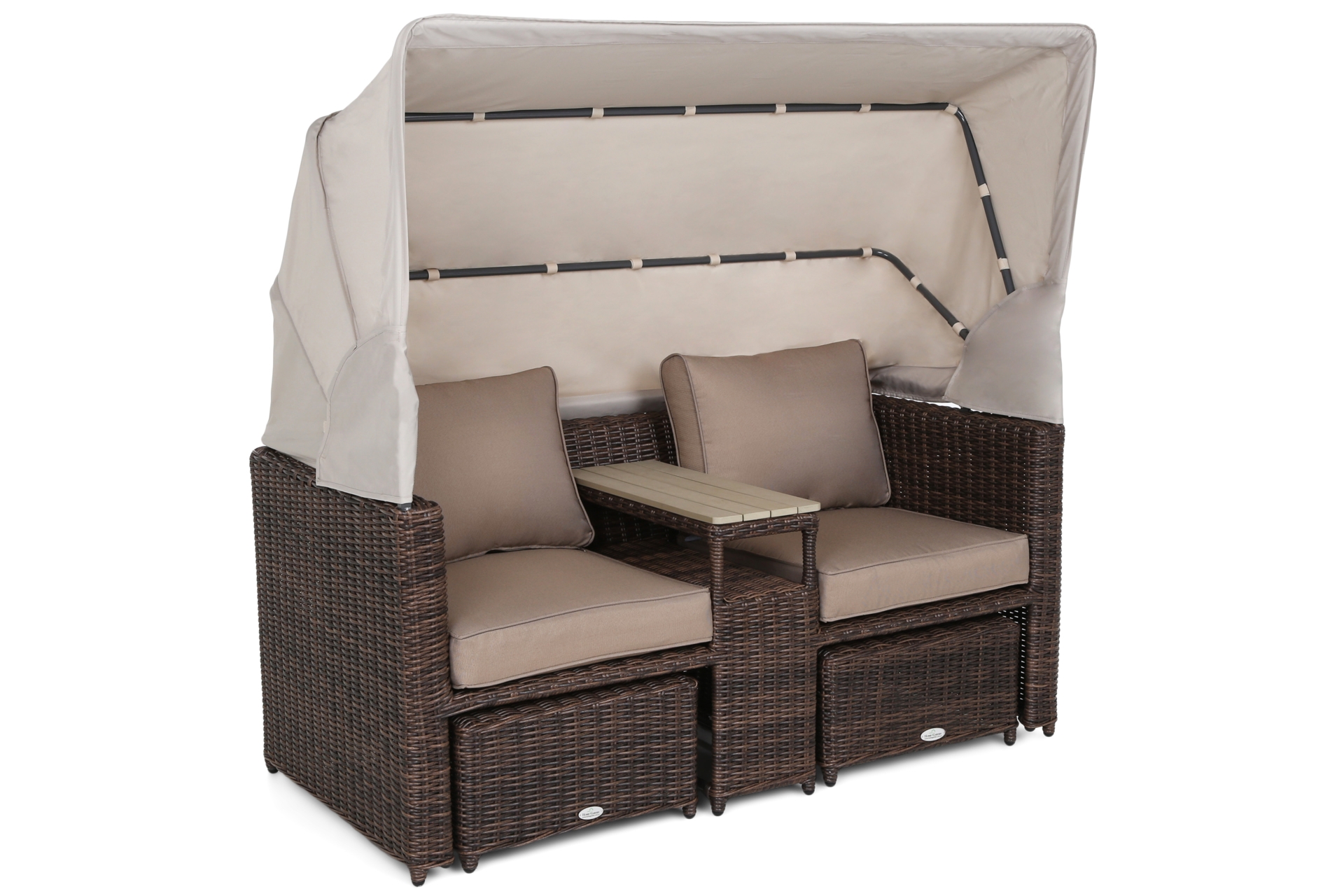 Kosz ogrodowy technorattanowy Michigan Brown Mat / Brown Melange