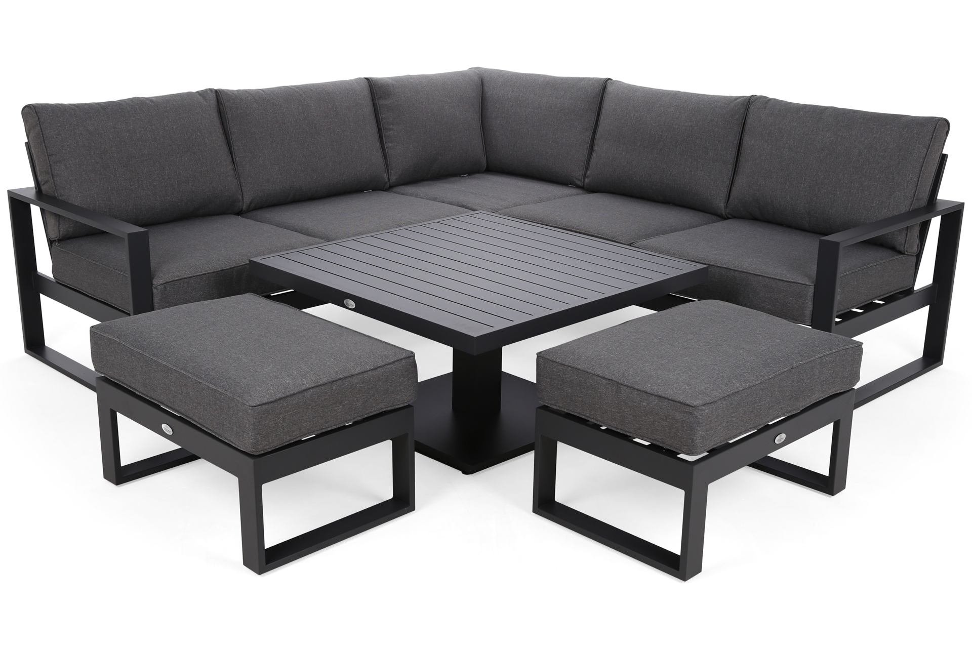 Narożne meble ogrodowe aluminiowe Sorrento Grey / Grey Melange