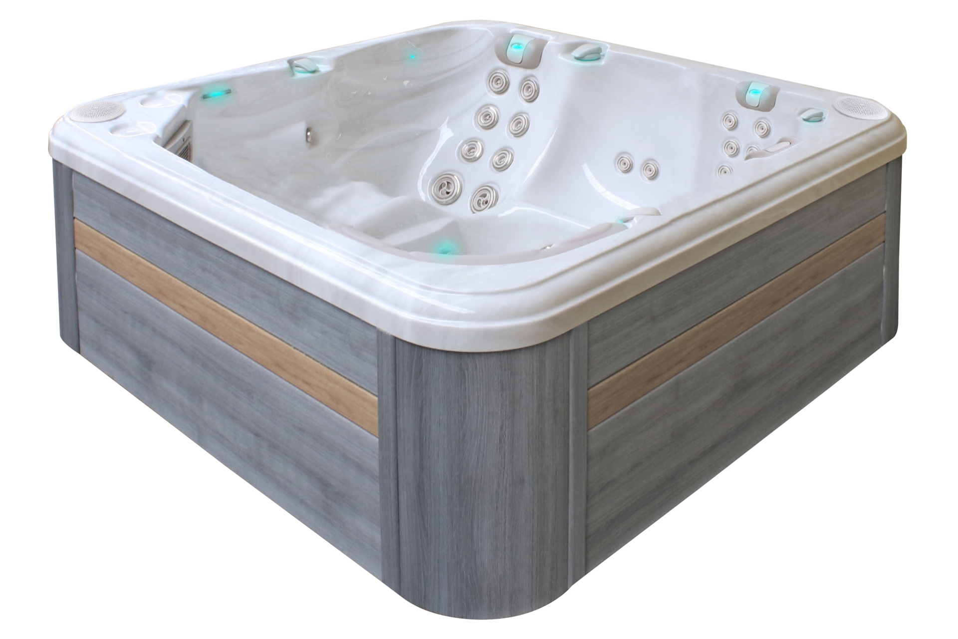 Wanna ogrodowa z hydromasażem Aquess Reflect 4202 7-osobowa